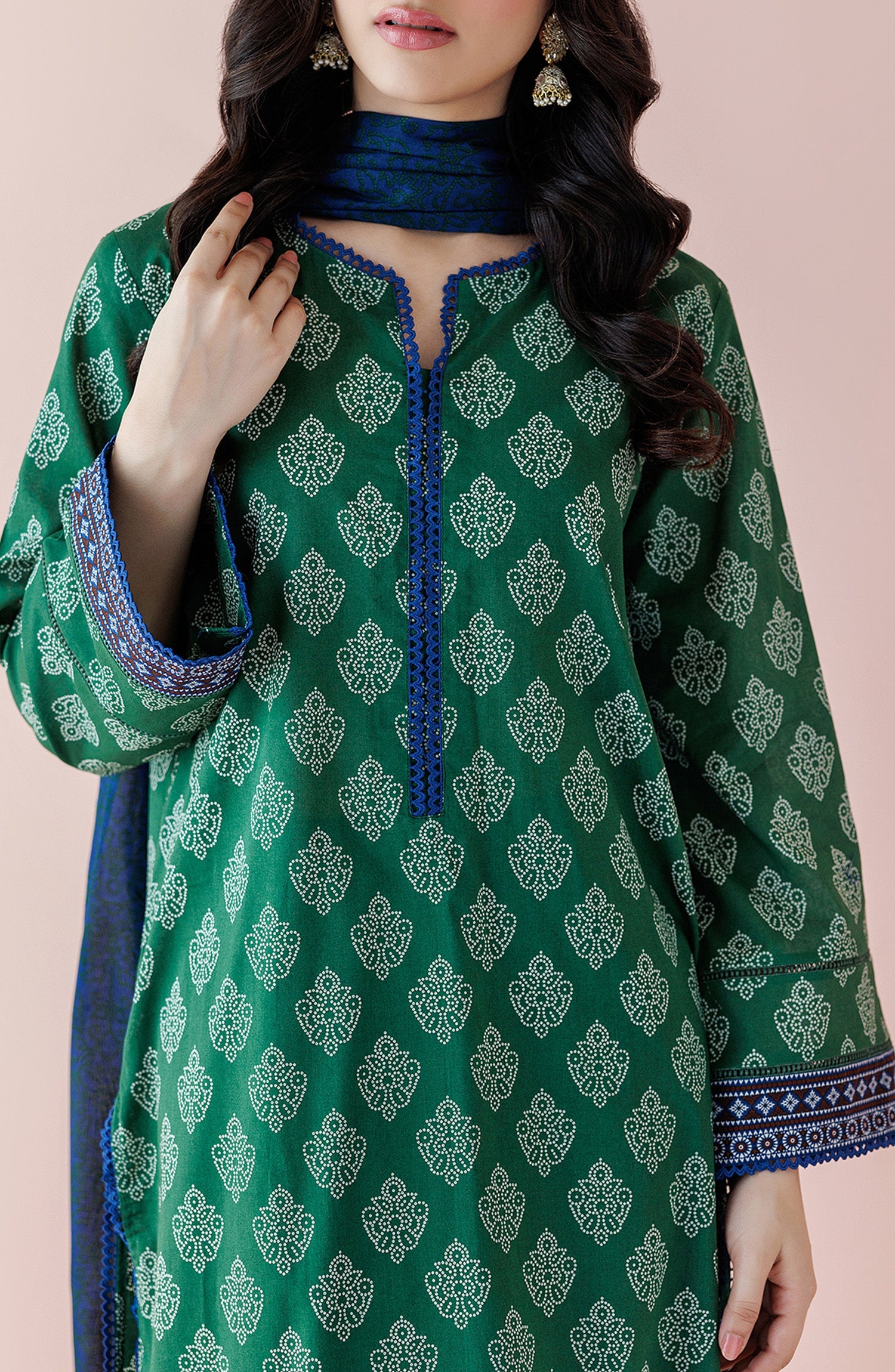 OTL-24-161/U GREEN LAWN Women UNSTITCHED SHIRT DUPATTA PANTS