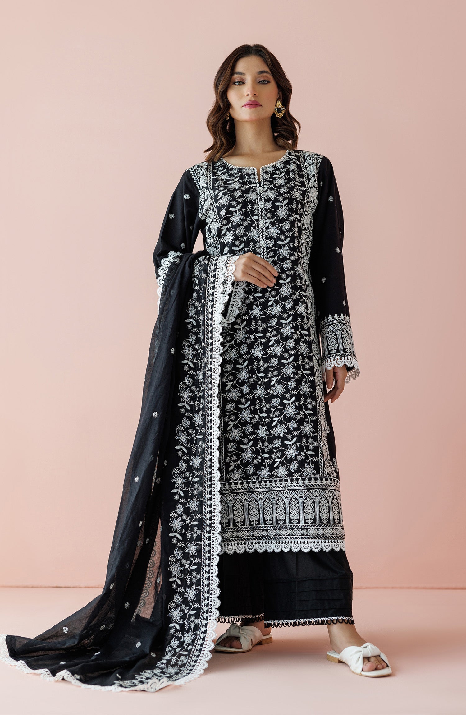 WRFC24S-3004 CAMBRIC Women READY TO WEAR SHIRT DUPATTA PANTS
