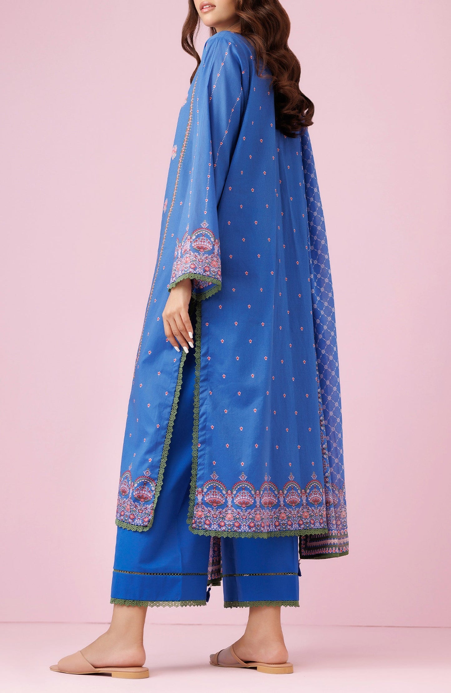 OTL-24-407/U BLUE LAWN Women UNSTITCHED SHIRT DUPATTA PANTS