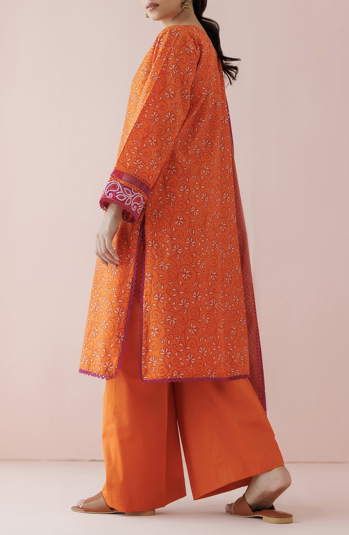 OTL-24-051/U PEACH LAWN Women UNSTITCHED SHIRT DUPATTA PANTS