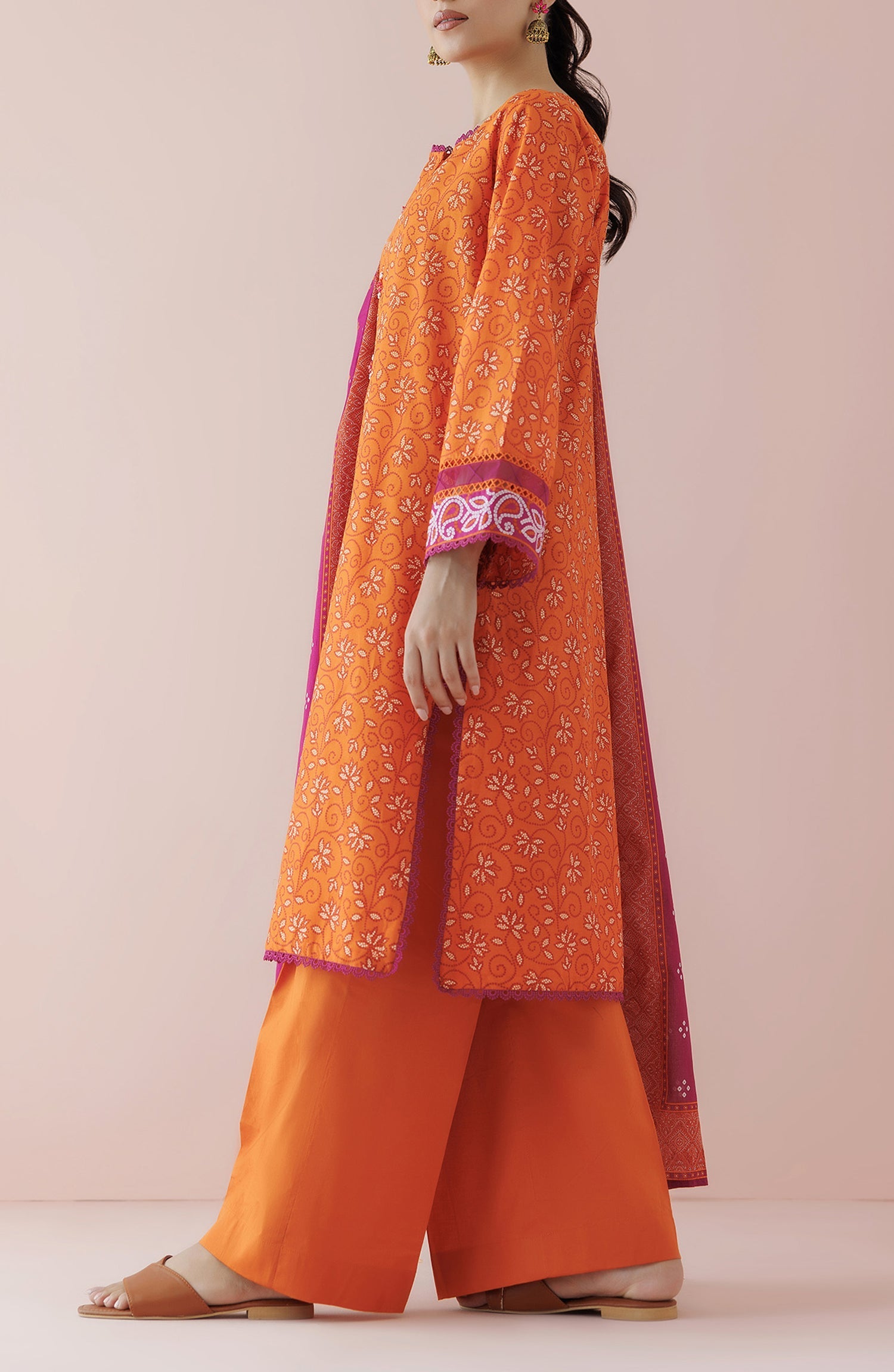 OTL-24-051/U PEACH LAWN Women UNSTITCHED SHIRT DUPATTA PANTS