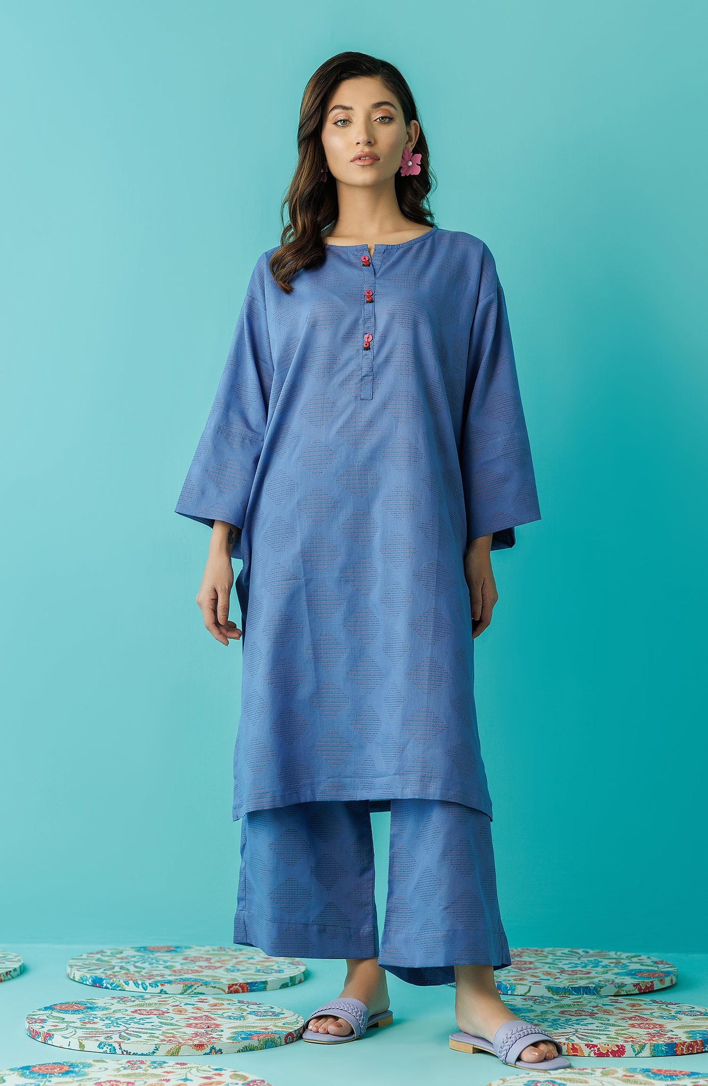 WRCJ24S-2051 JACQUARD Women READY TO WEAR SHIRT PANTS