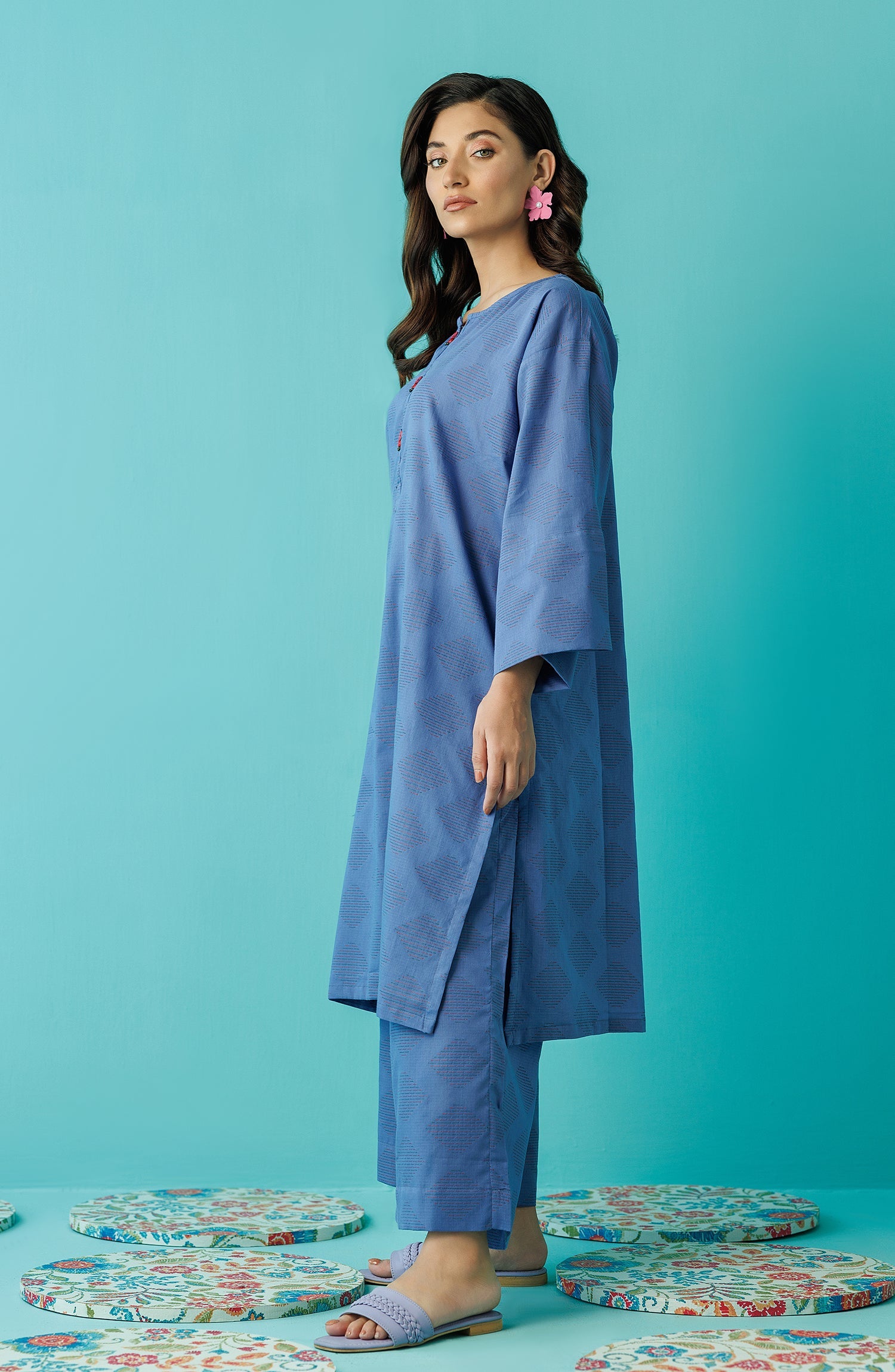 WRCJ24S-2051 JACQUARD Women READY TO WEAR SHIRT PANTS