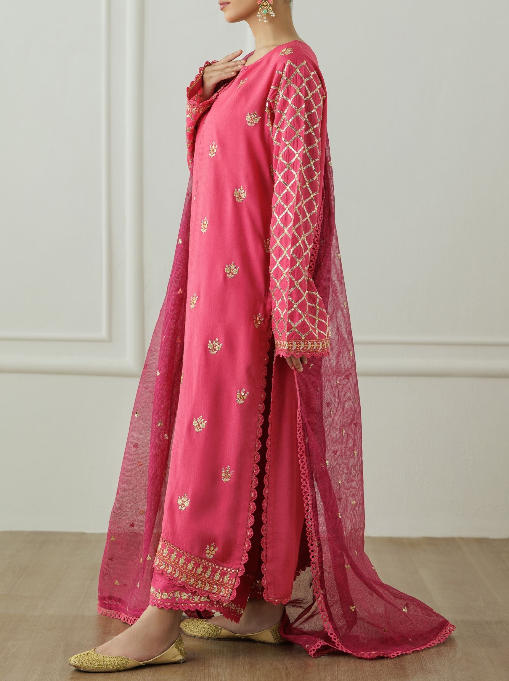 Stitched Luxury Lawn Festive Formal Shirt & Pant - 3 Piece - NF-SDT-23-029
