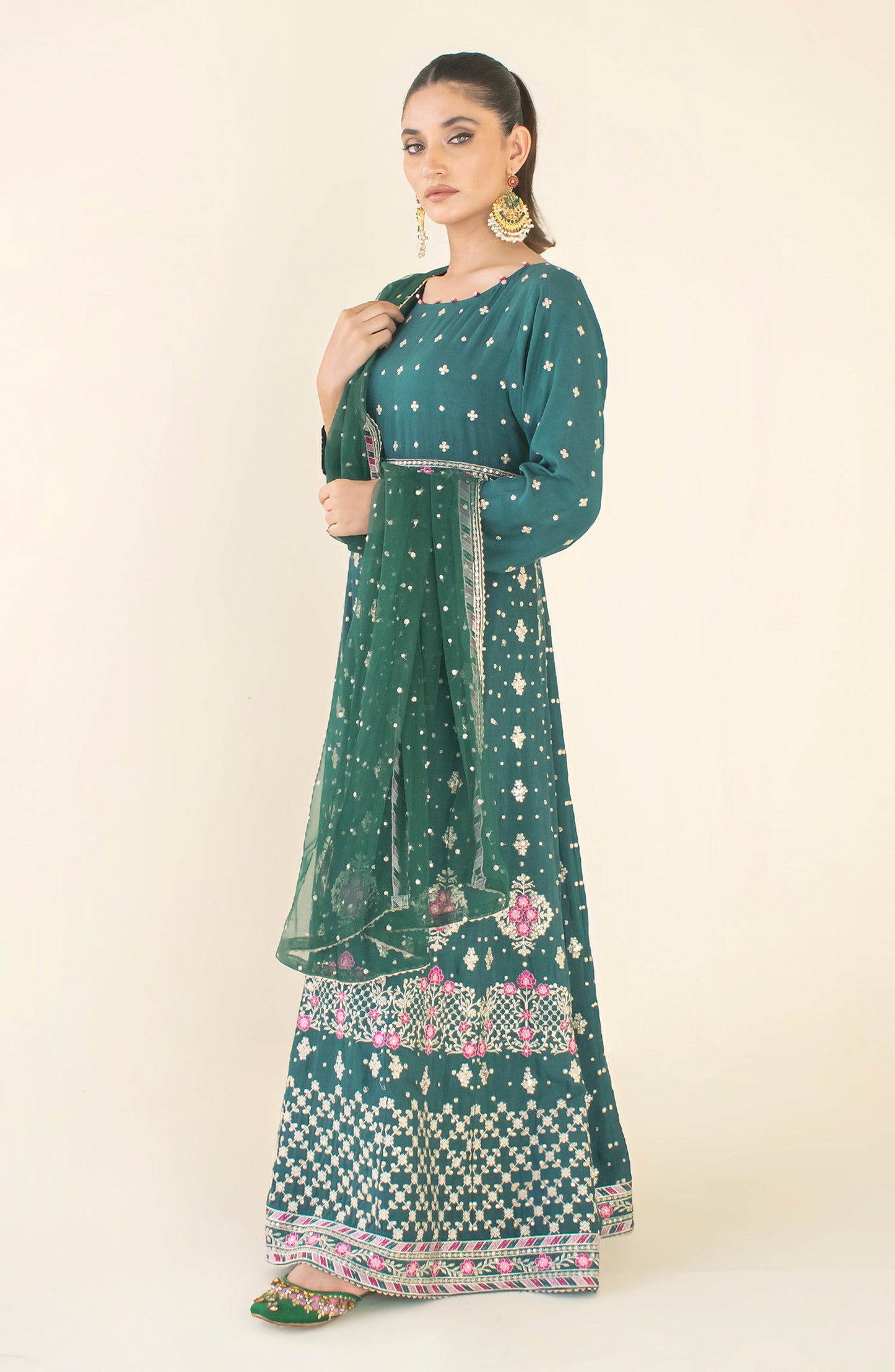 Stitched Luxury Festive Formal Shirt Dupatta & Pant - 3 Piece - NF-SDT-23-032