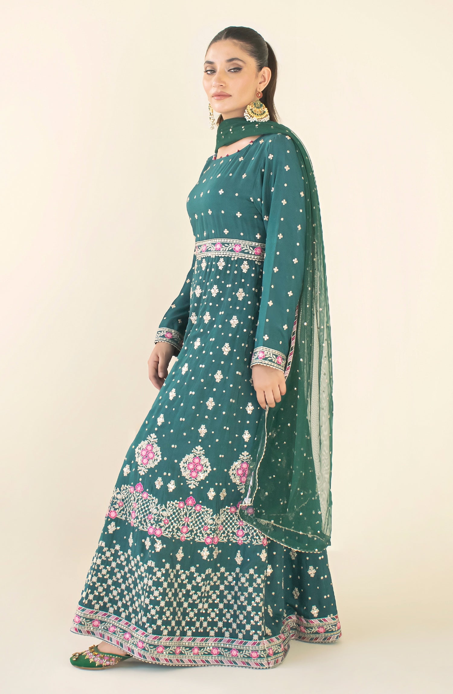 Stitched Luxury Festive Formal Shirt Dupatta & Pant - 3 Piece - NF-SDT-23-032