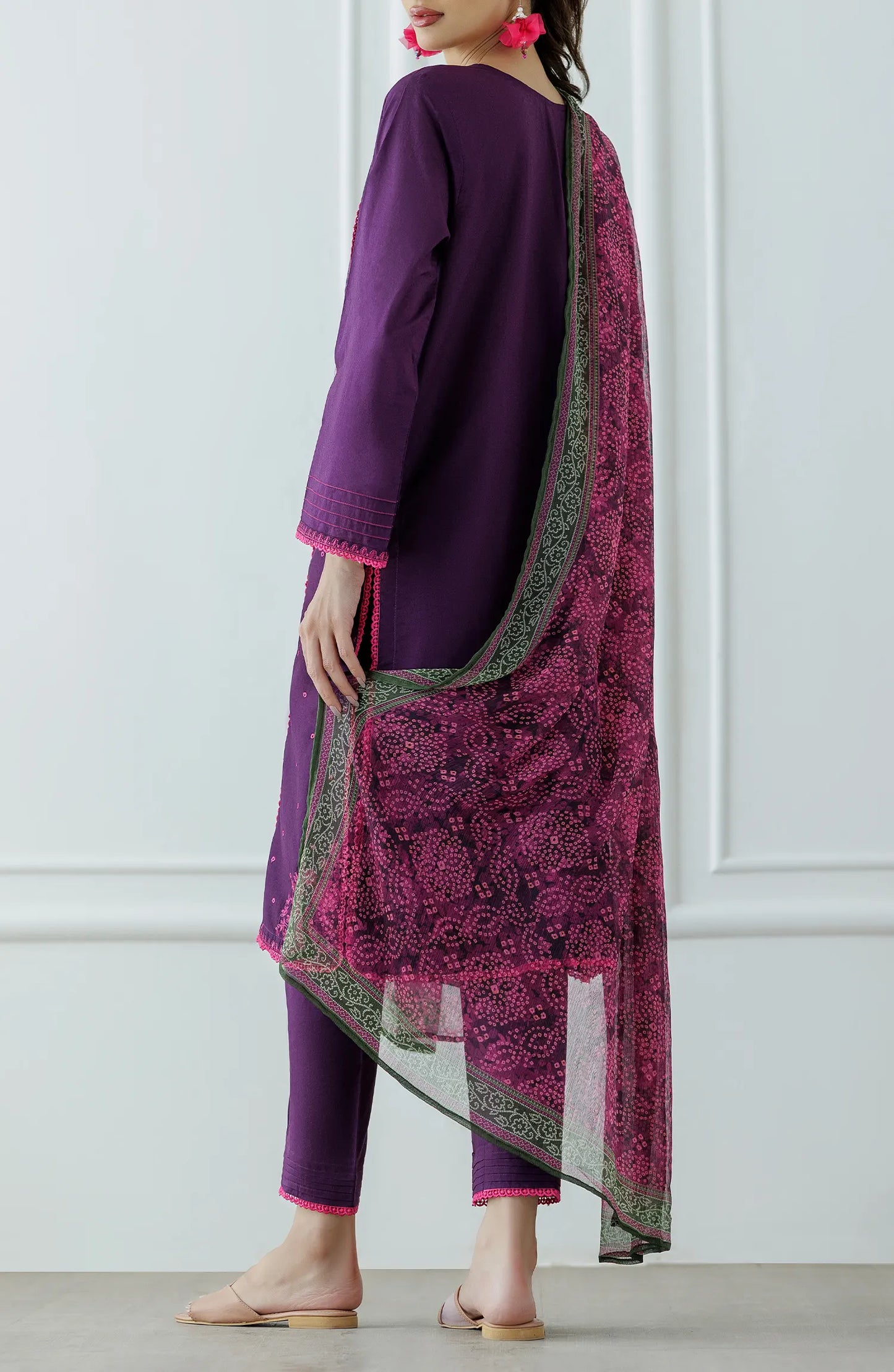 UNSTITCHED Luxury Festive Formal Lawn Shirt Dupatta & Pant - 3 Piece Suits - OTL-24-355