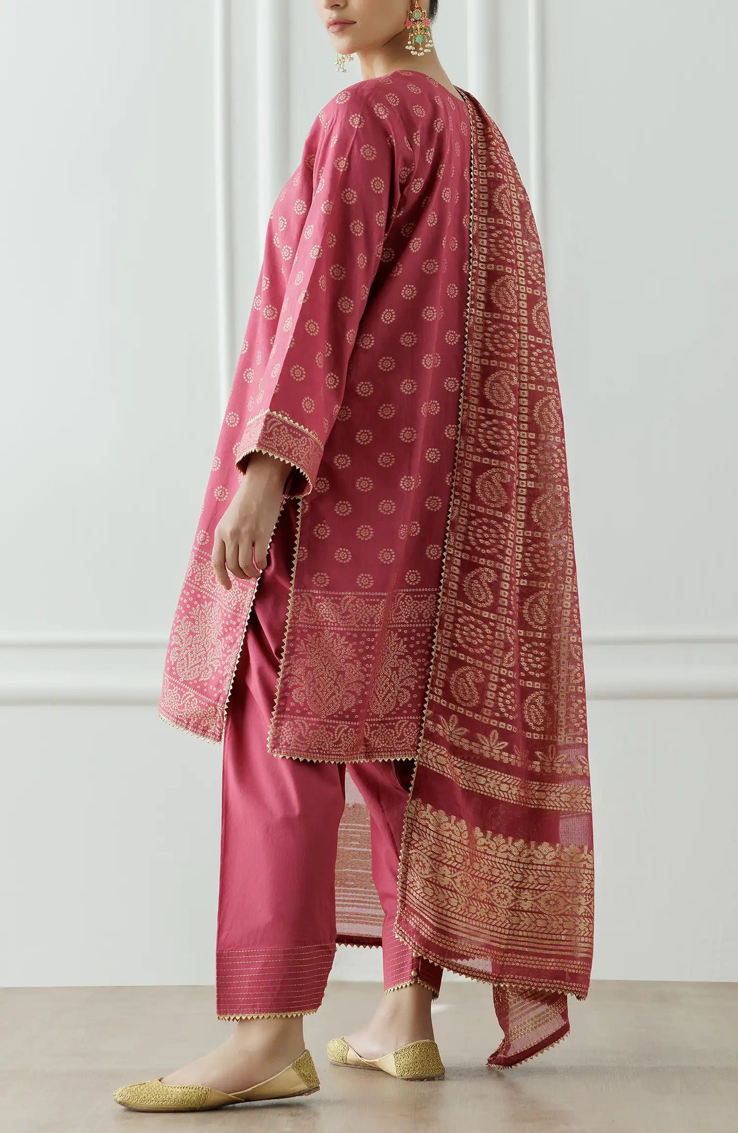 Stitched Printed Lawn Jacquard Shirt Dupatta & Pant - 3 Piece - OTL-25-011