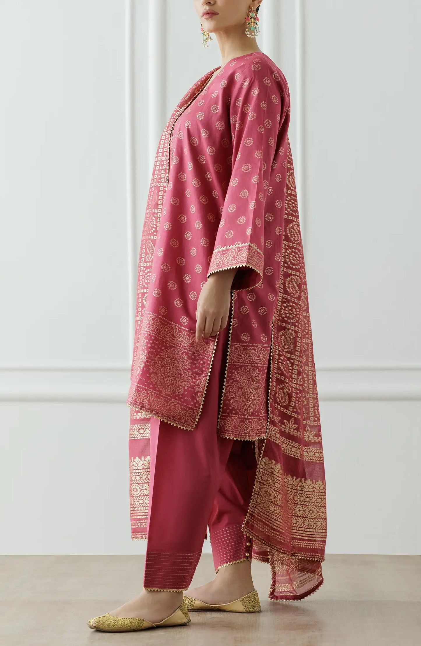 Stitched Printed Lawn Jacquard Shirt Dupatta & Pant - 3 Piece - OTL-25-011