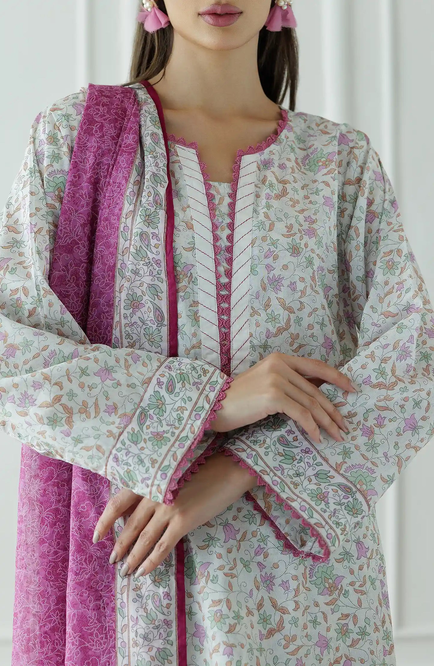 Stitched Printed Shirt Dupatta & Pant - 3 Piece - OTL-25-016/S2