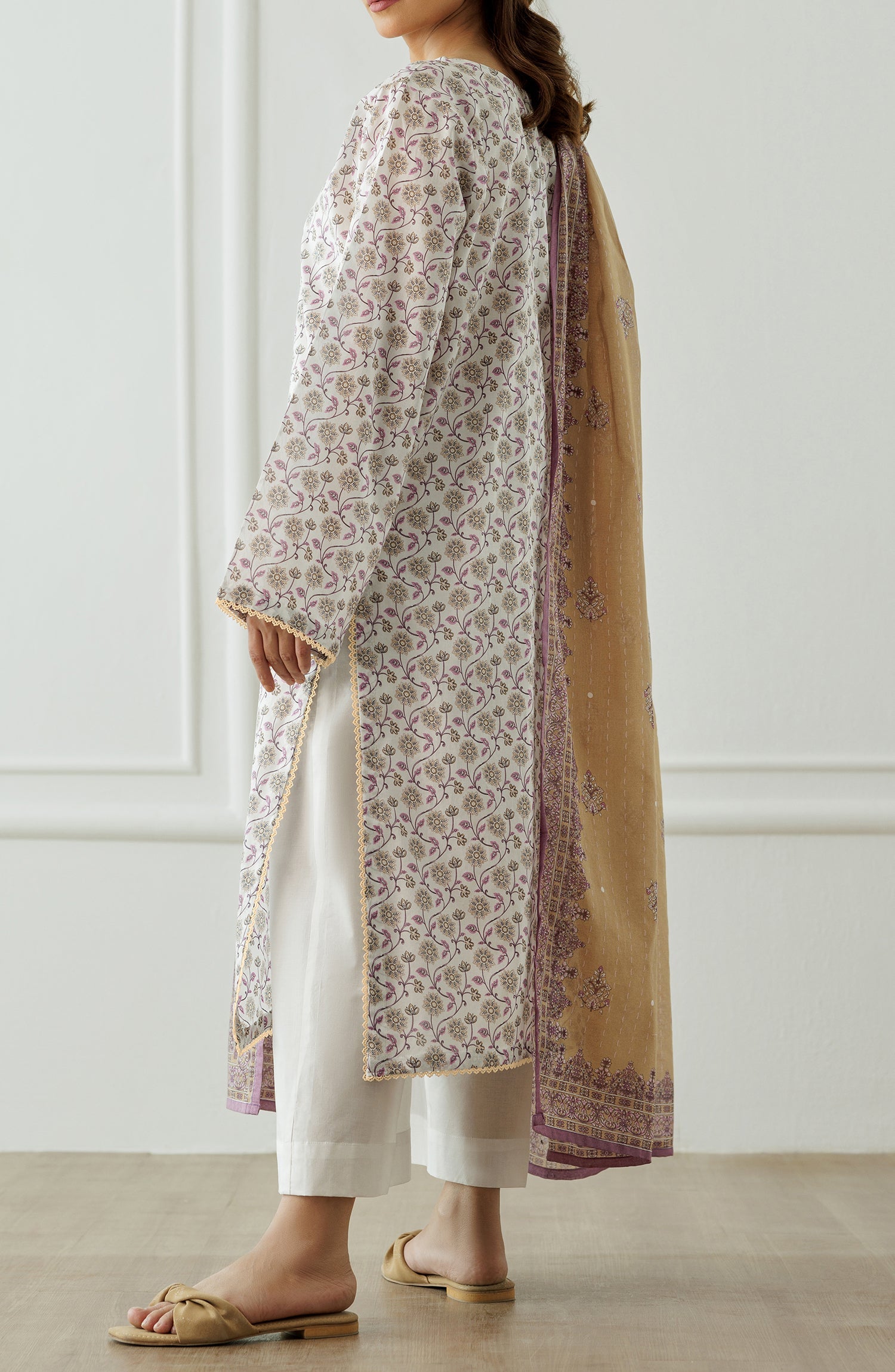 Unstitched Printed Shirt Dupatta & Pant - 3 Piece - OTL-25-290