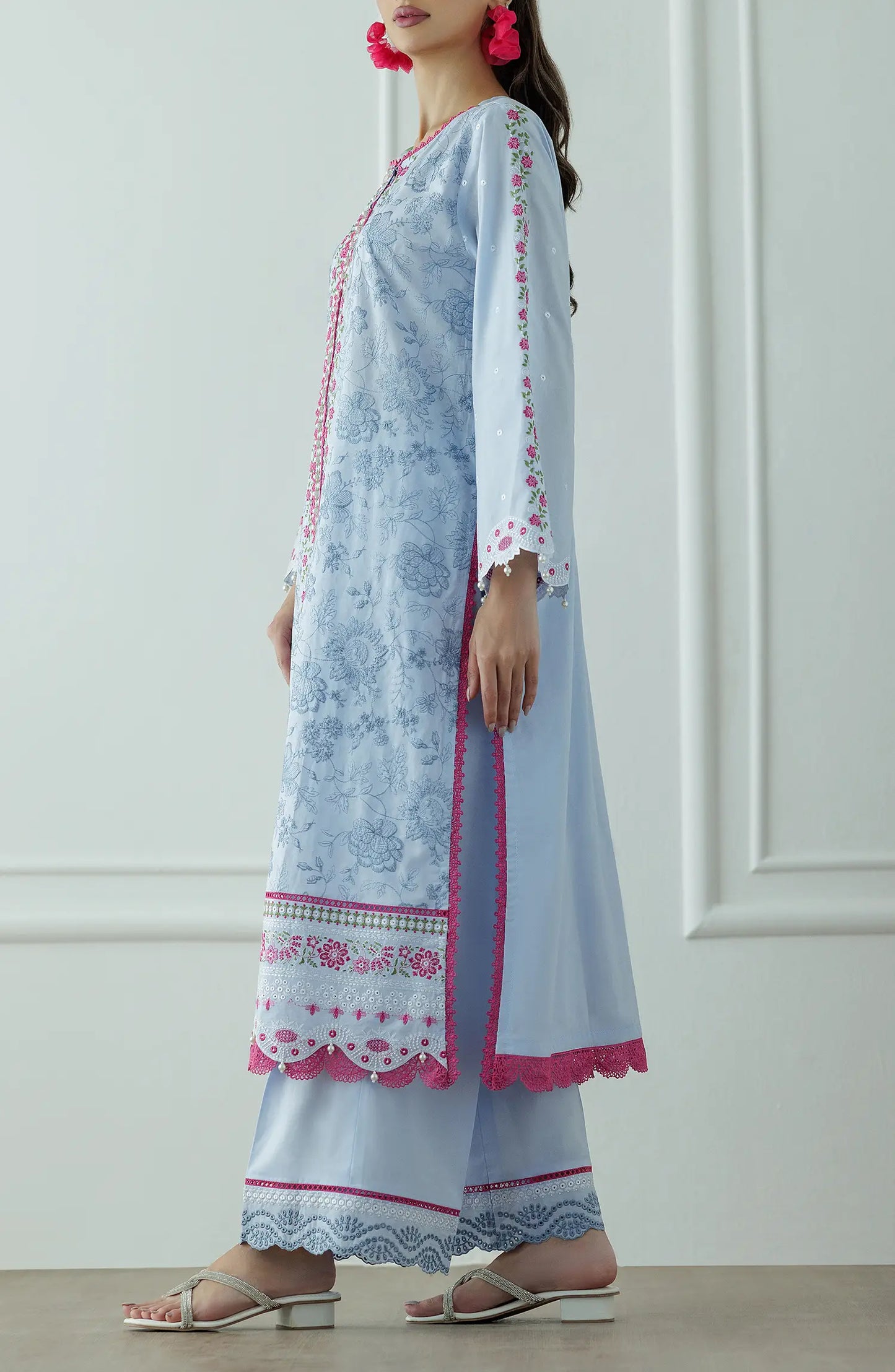 UNSTITCHED Luxury Premium Embroidered Lawn Shirt Dupatta & Pant - 3 Piece - WRC25S-3008