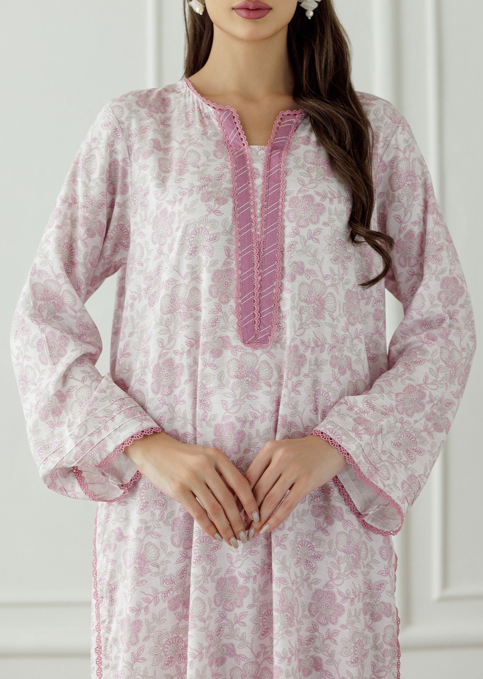 Stitched Printed Lawn Shirt & Pant - 2 Piece (Co-ord Set) - WRCC25S-2005