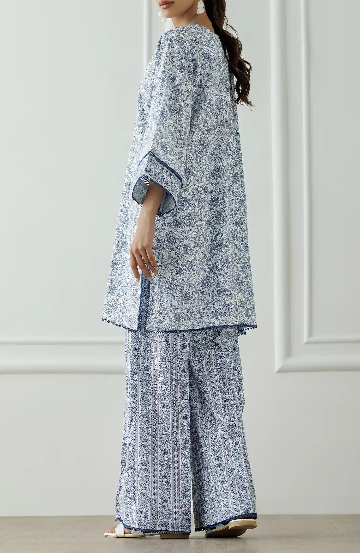 Stitched Printed Lawn Shirt & Pant - 2 Piece (Co-ord Set) - WRCV25S-2001