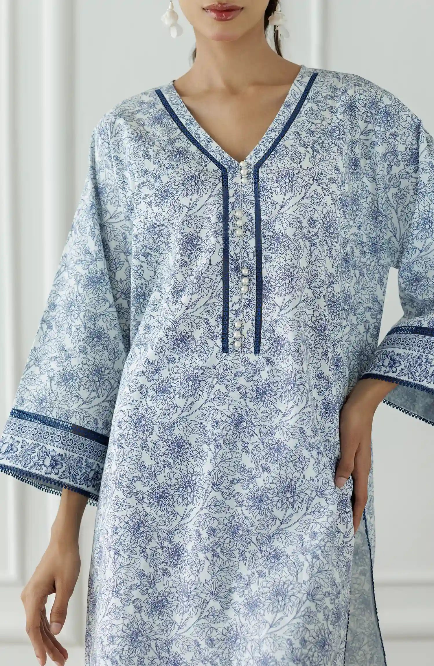 Stitched Printed Lawn Shirt & Pant - 2 Piece (Co-ord Set) - WRCV25S-2001