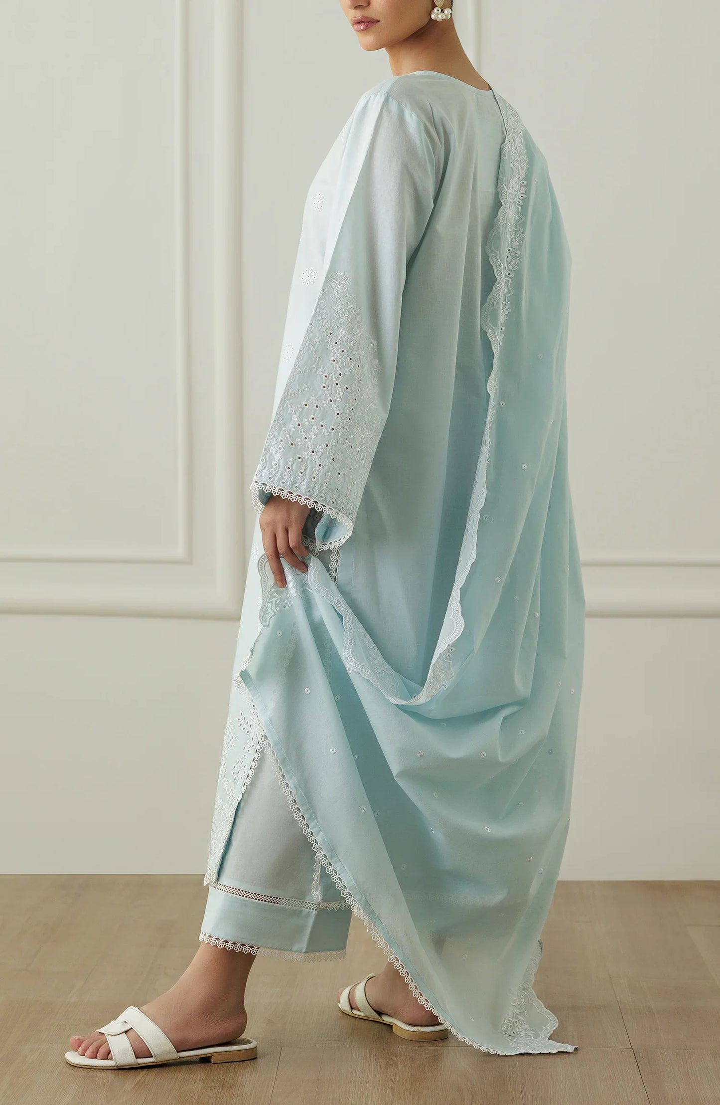 Unstitched Chikankari Shirt Dupatta & Pant - 3 Piece - WRFC25S-3006