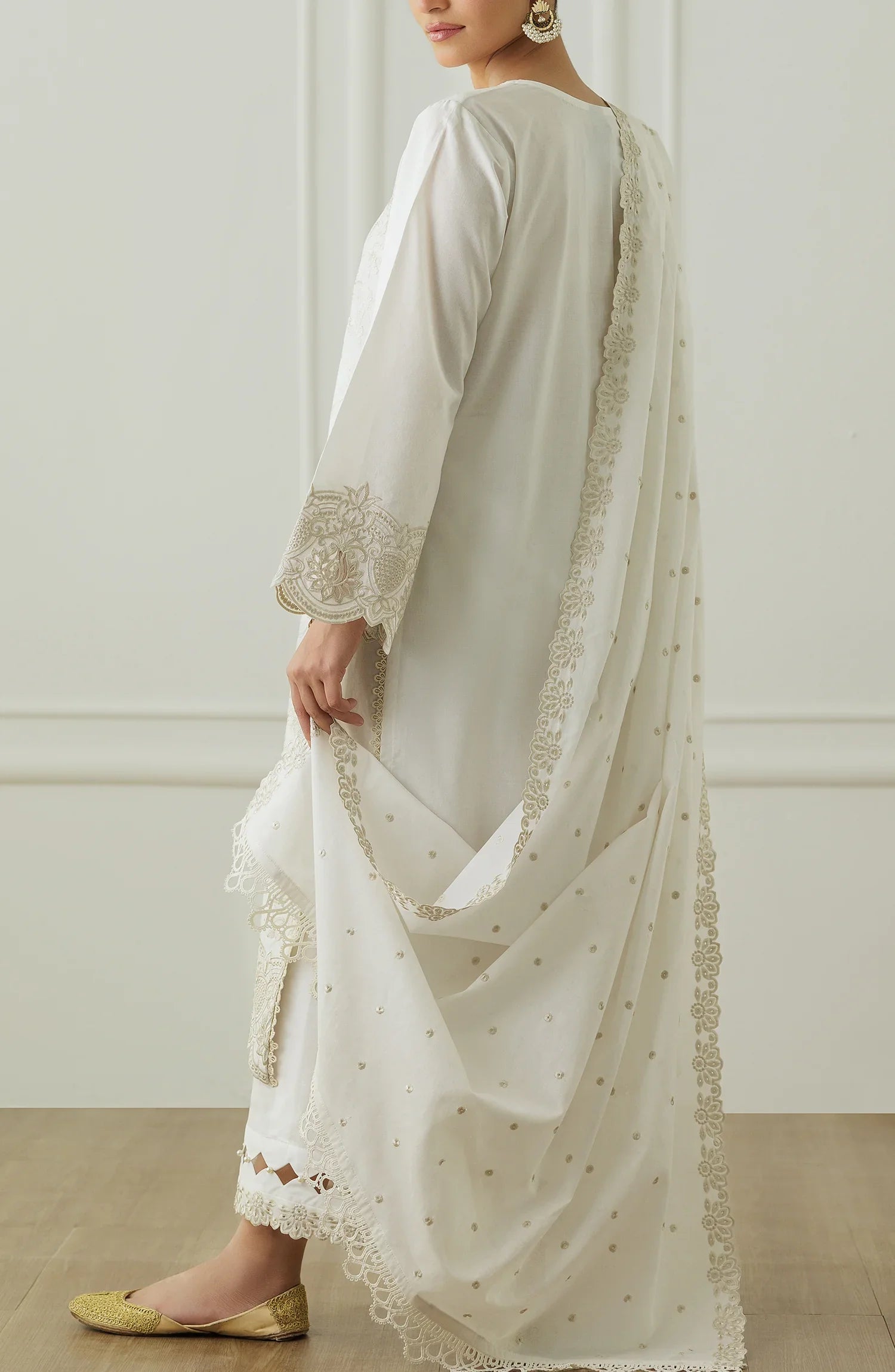 Stitched Chikankari Shirt Dupatta & Pant - 3 Piece - WRFC25S-3007