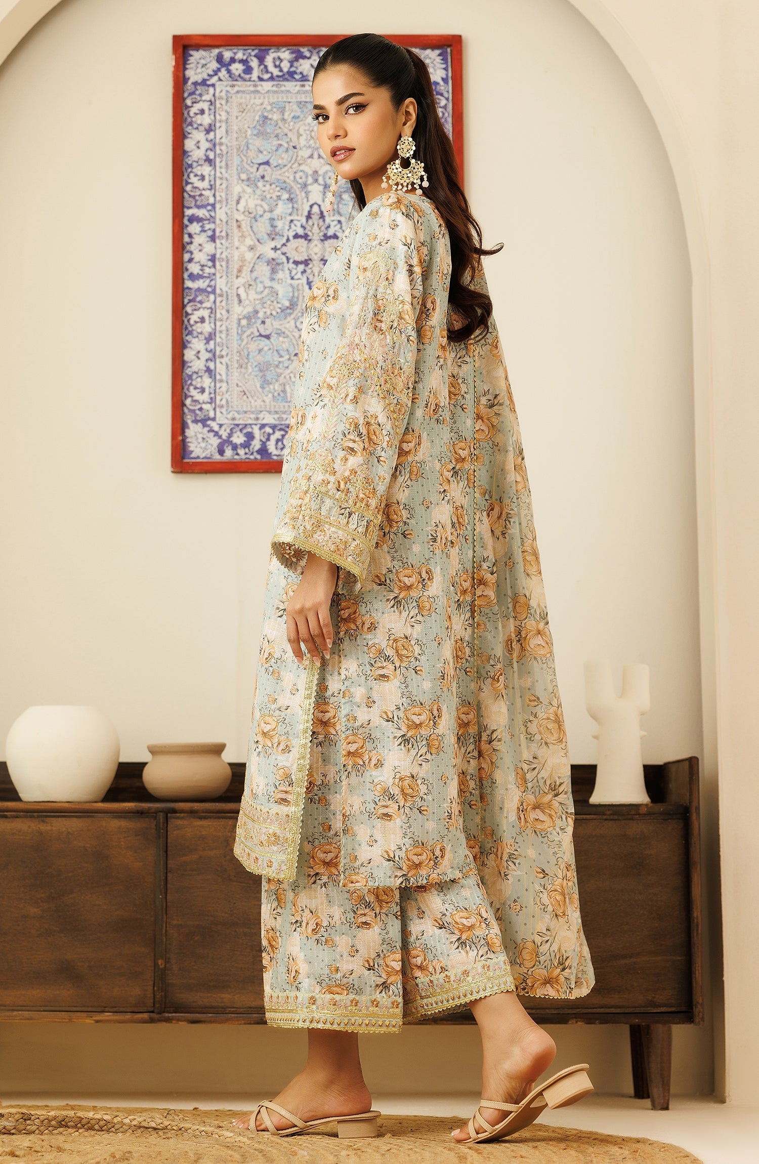 Stitched Luxury Festive Formal Shirt Dupatta & Pant - 3 Piece - WRFZ24S-3004