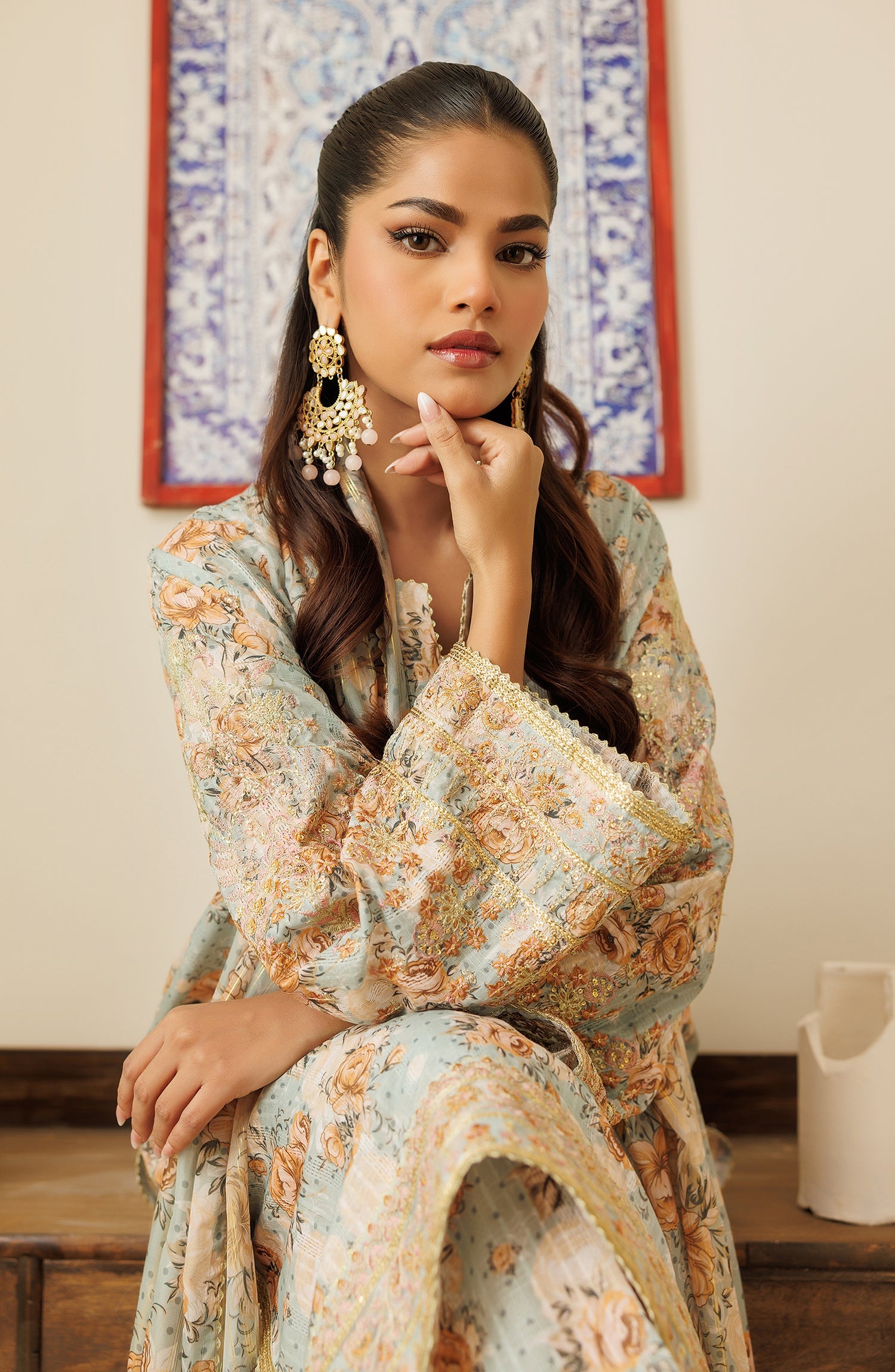 Stitched Luxury Festive Formal Shirt Dupatta & Pant - 3 Piece - WRFZ24S-3004
