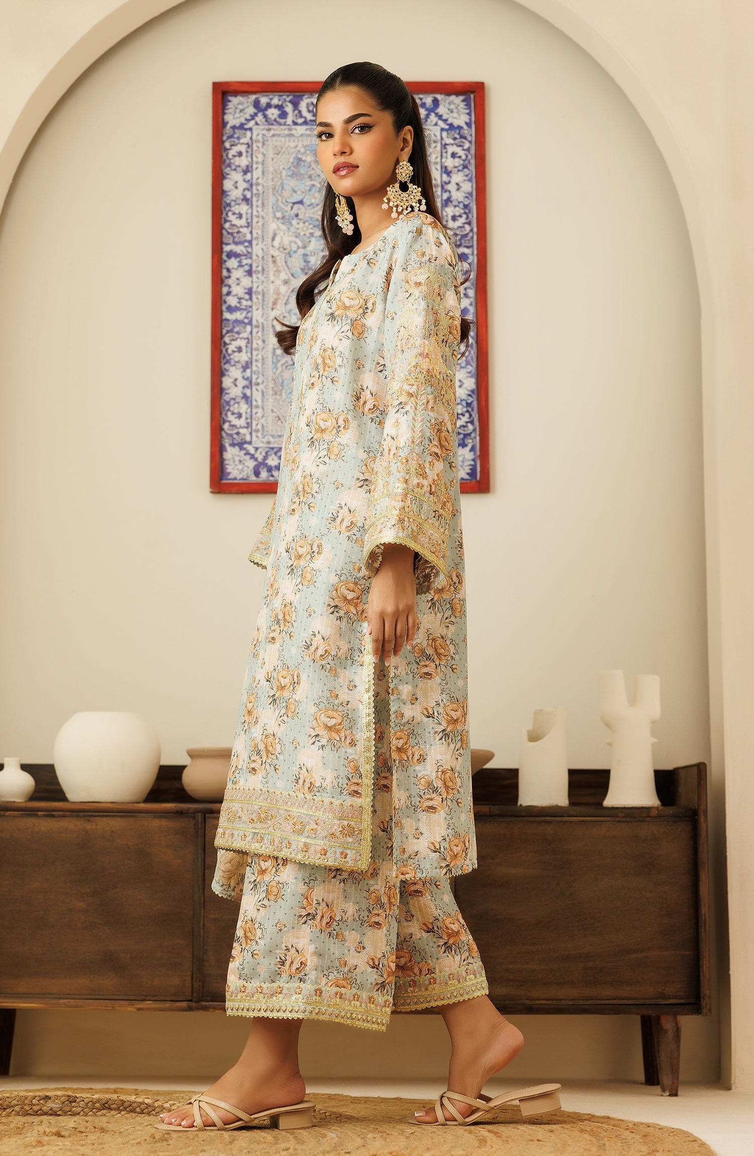 Stitched Luxury Festive Formal Shirt Dupatta & Pant - 3 Piece - WRFZ24S-3004