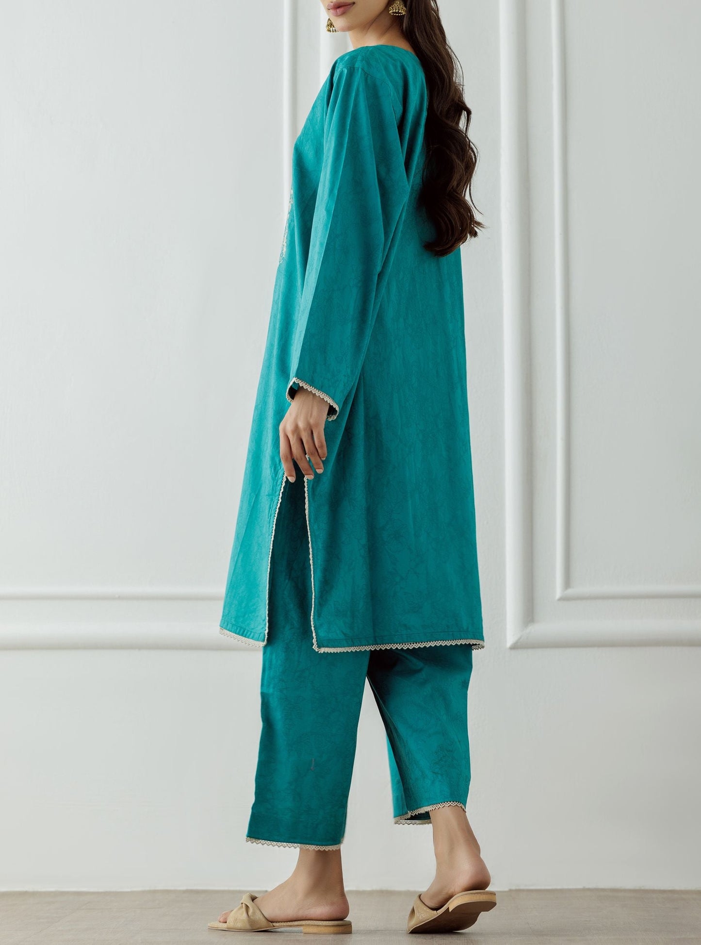 Stitched Embroidered Lawn Shirt & Pant - 2 Piece (Co-ord Set) - WRHC24S-2005