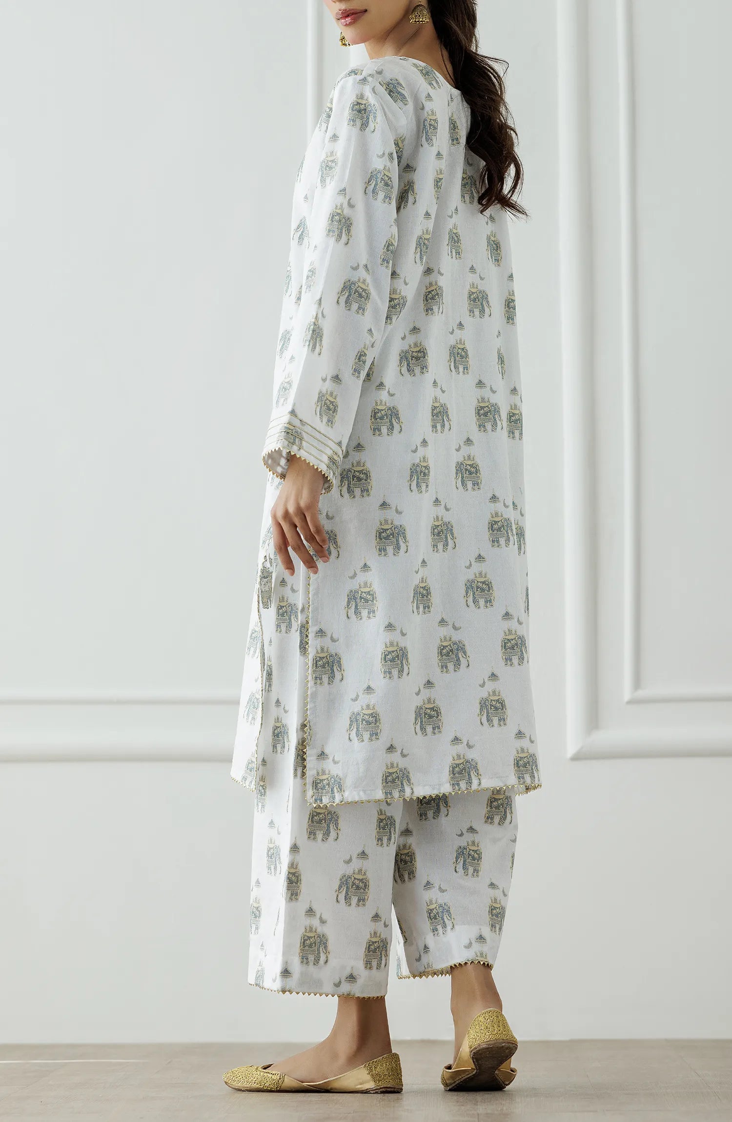 Stitched Dyed embroidered Lawn Jacquard Shirt & Pant - 2 Piece (CordSet) - WRHJ25S-2001