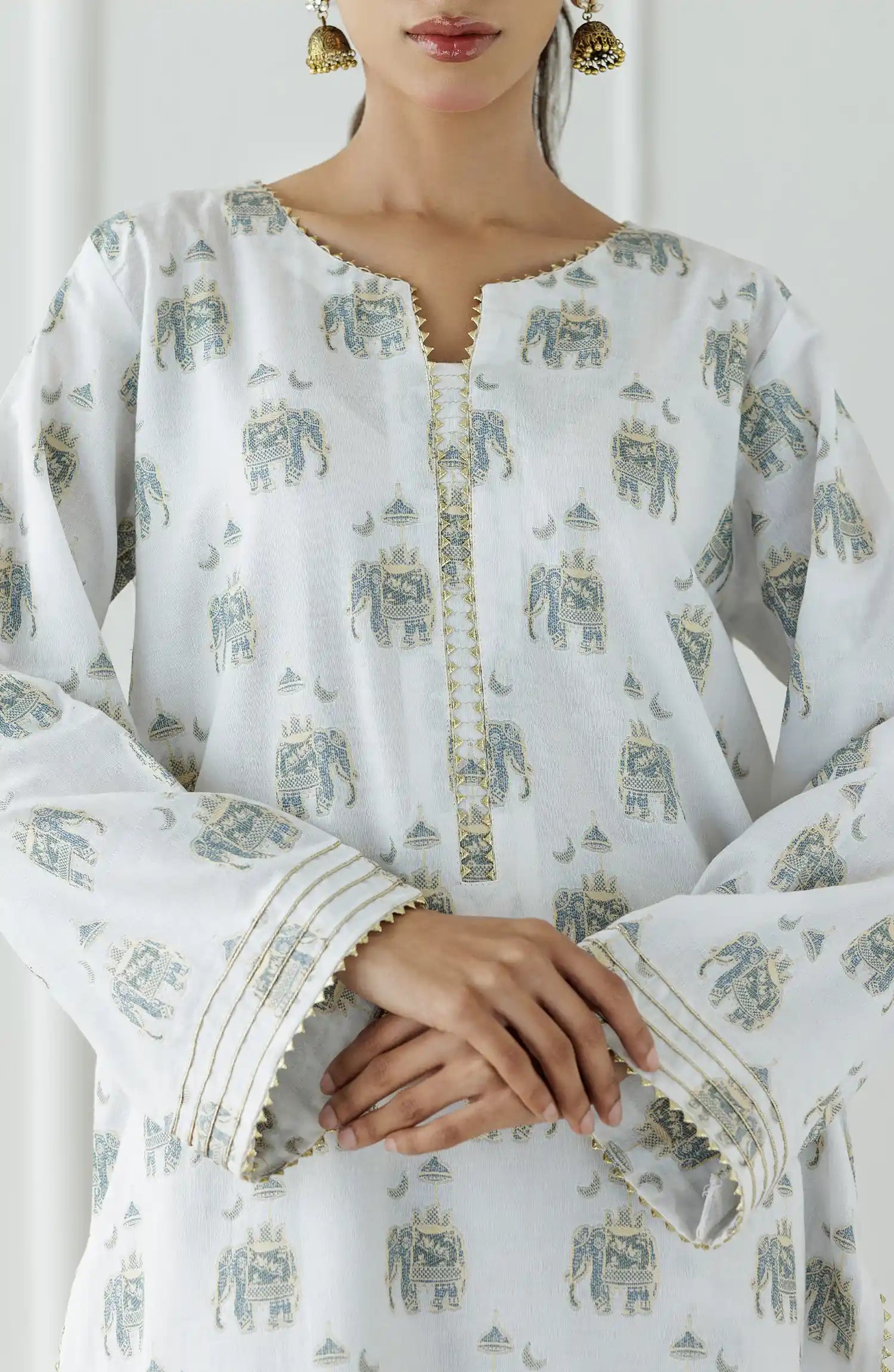 Stitched Dyed embroidered Lawn Jacquard Shirt & Pant - 2 Piece (CordSet) - WRHJ25S-2001
