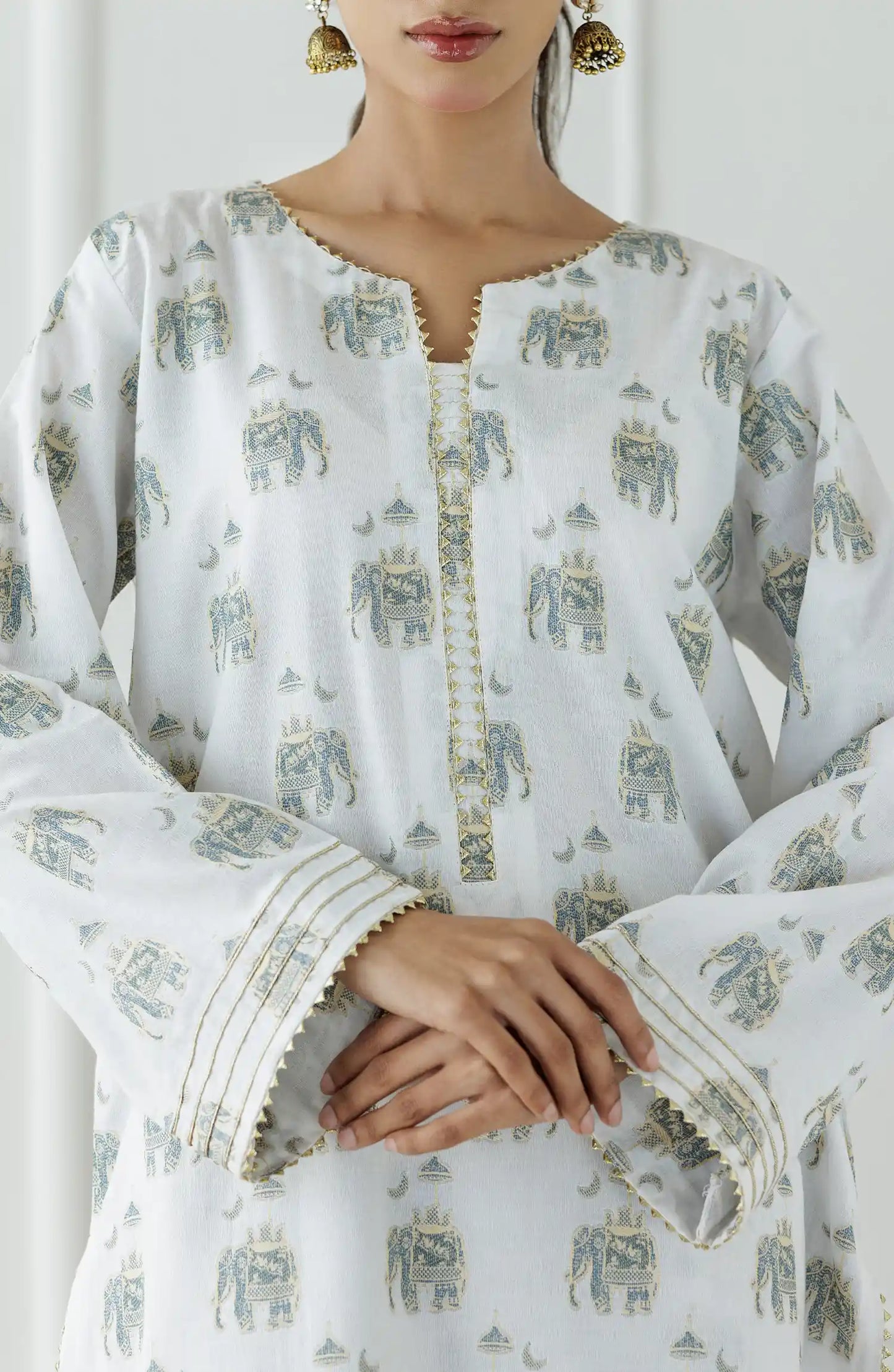 Stitched Dyed embroidered Lawn Jacquard Shirt & Pant - 2 Piece (CordSet) - WRHJ25S-2001