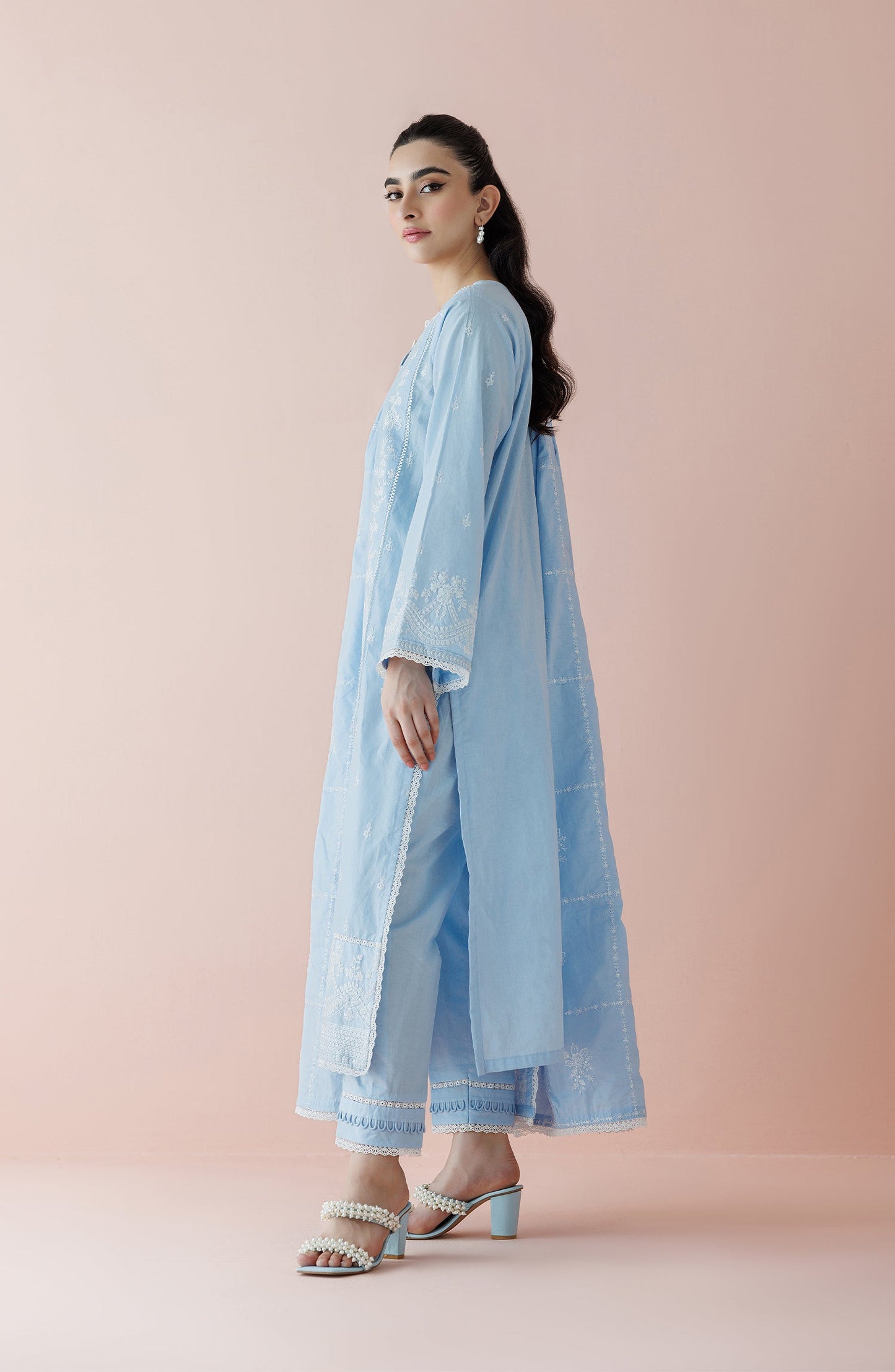 WRFC24S-3006/U ICE BLUE LAWN Women UNSTITCHED SHIRT DUPATTA PANTS