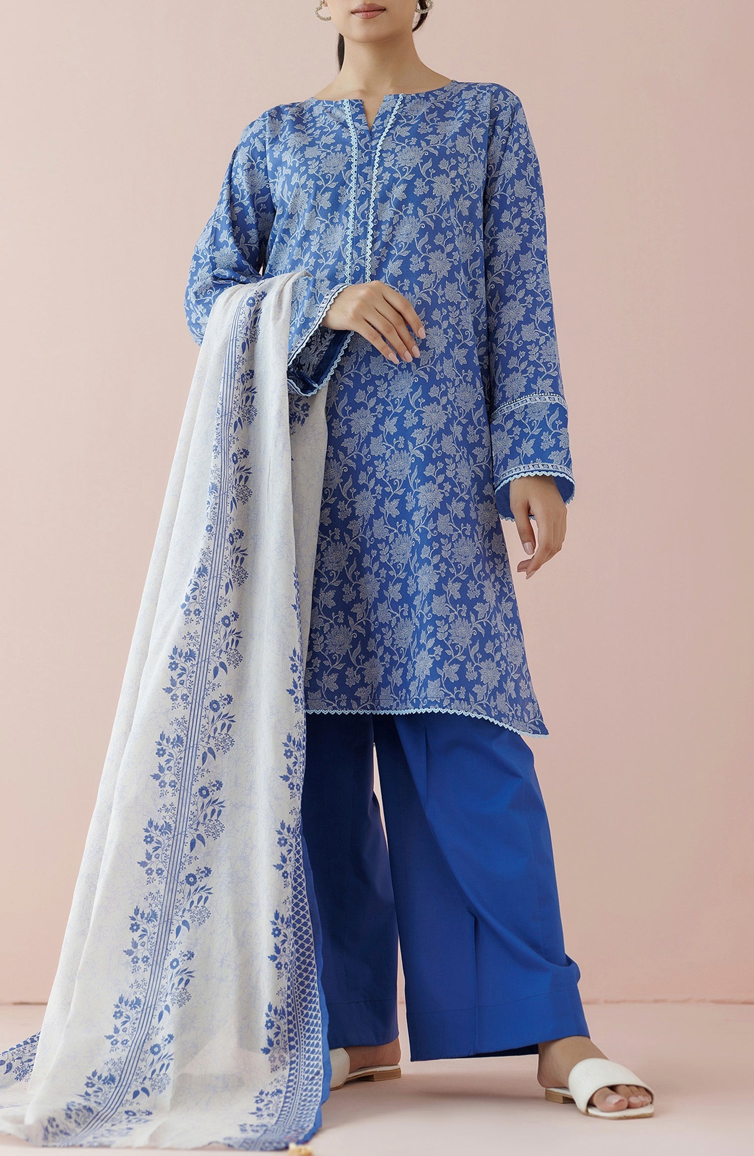OTL-24-139/U PURPLE LAWN Women UNSTITCHED SHIRT DUPATTA PANTS