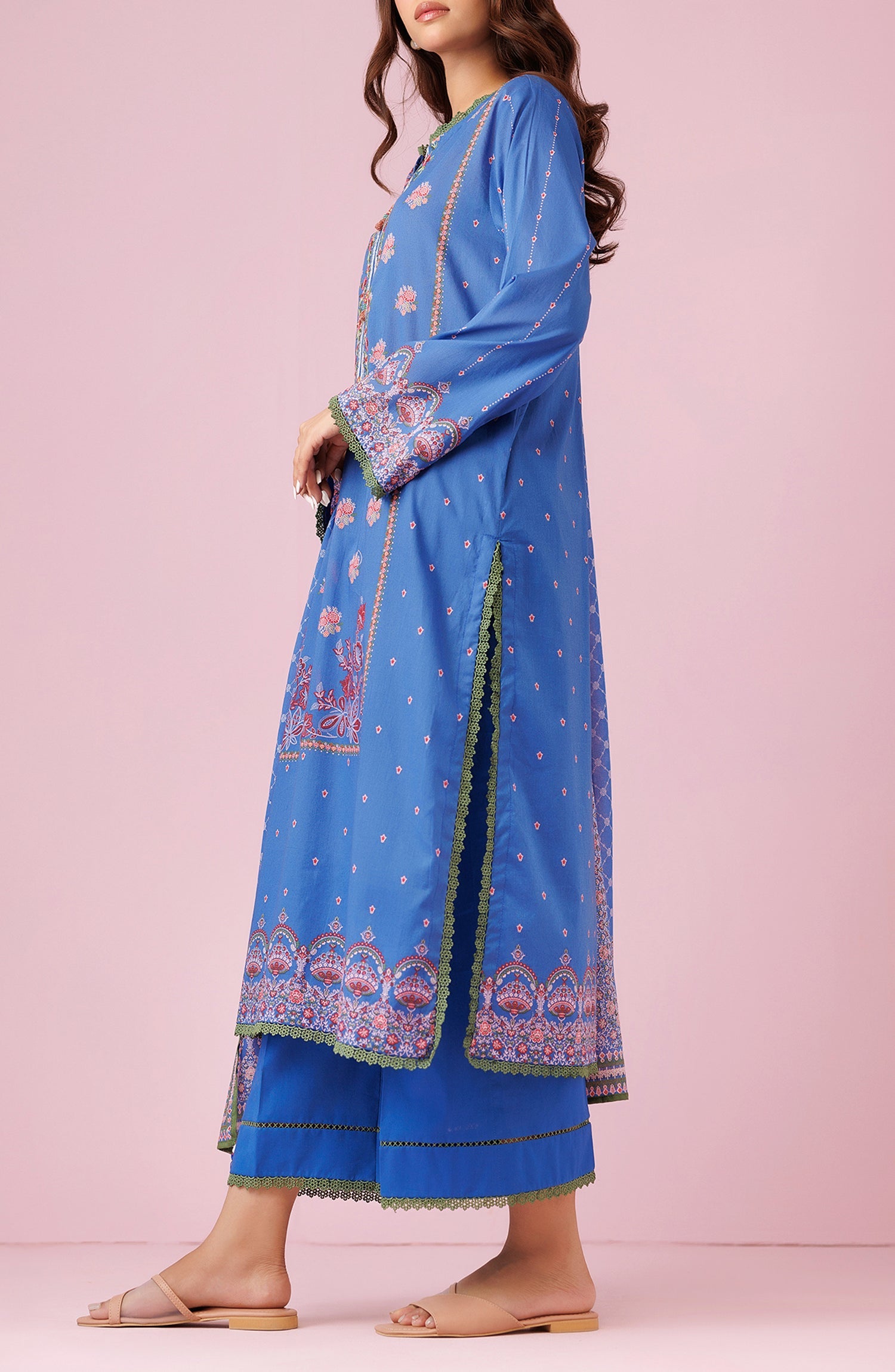OTL-24-407/U BLUE LAWN Women UNSTITCHED SHIRT DUPATTA PANTS