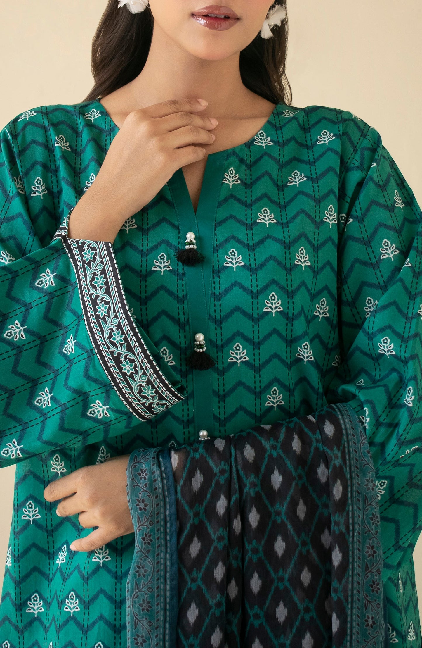 OTL-24-112/U TEAL LAWN Women UNSTITCHED SHIRT DUPATTA PANTS