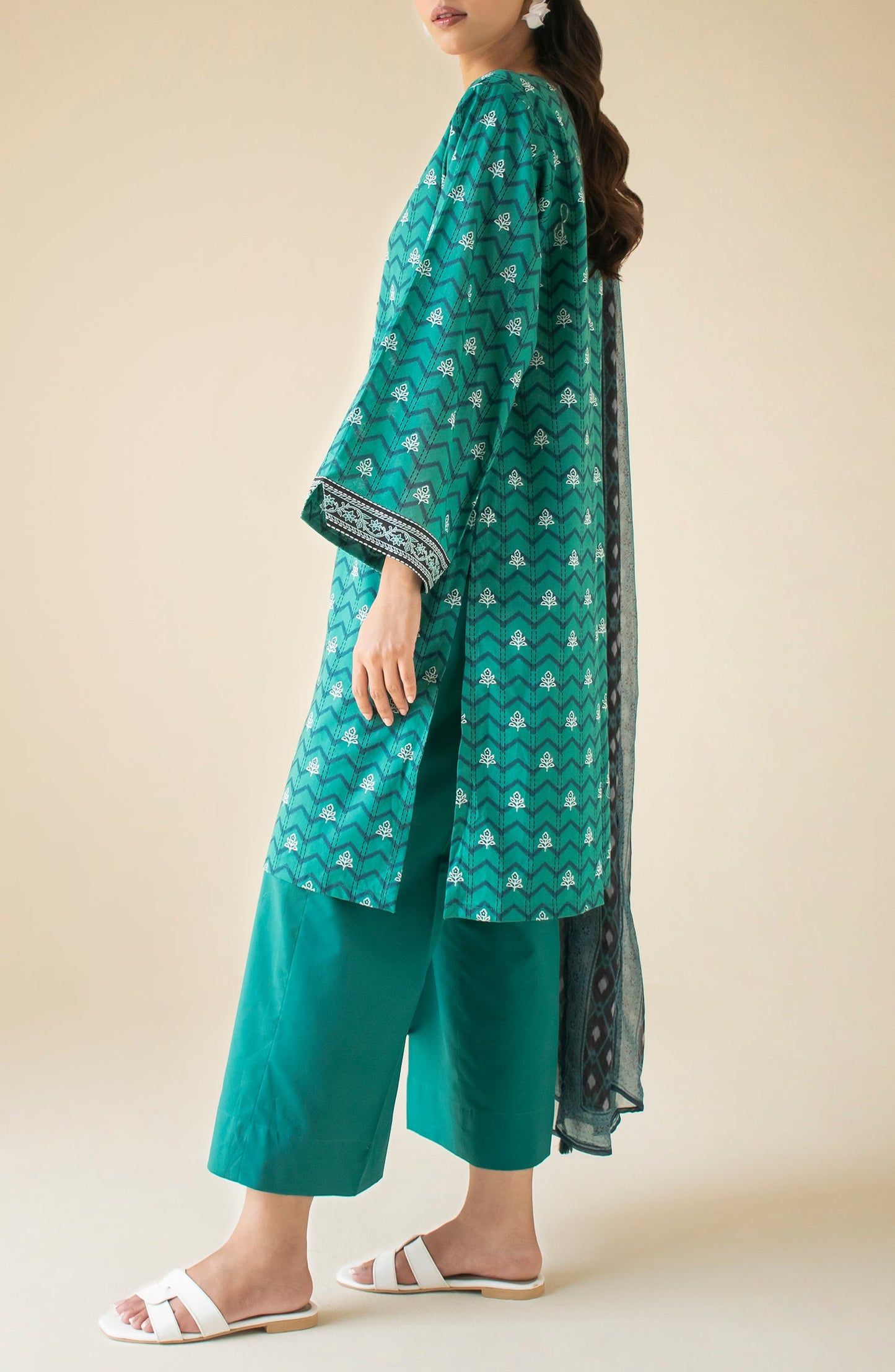 OTL-24-112/U TEAL LAWN Women UNSTITCHED SHIRT DUPATTA PANTS