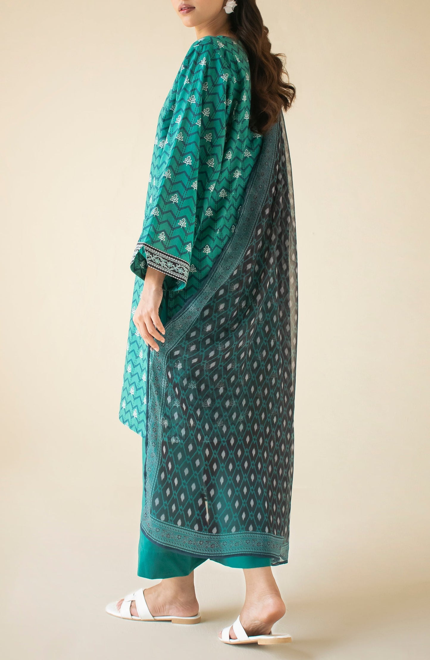 OTL-24-112/U TEAL LAWN Women UNSTITCHED SHIRT DUPATTA PANTS