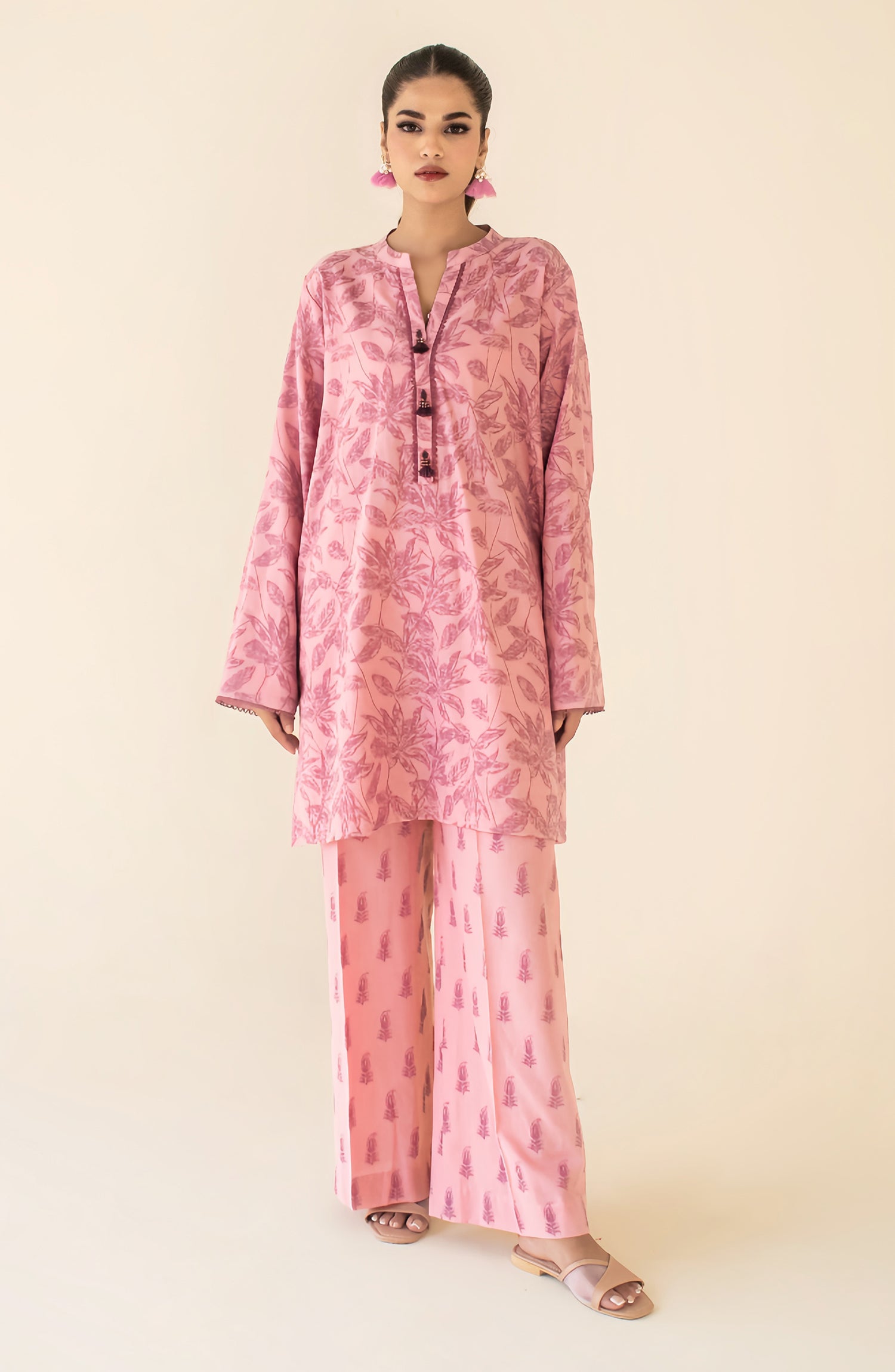 WRCY24S-2012/S PEACH JACQUARD Women READY TO WEAR SHIRT PANTS