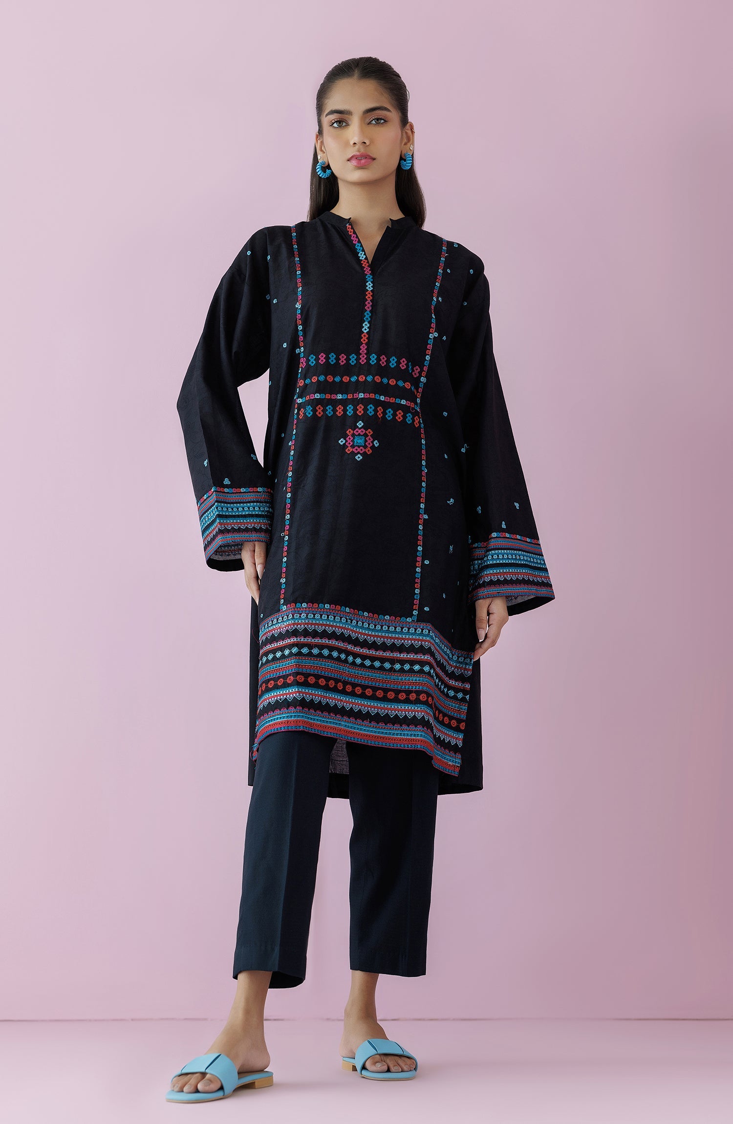 WRCJ24S-2037 JACQUARD Women READY TO WEAR SHIRT PANTS