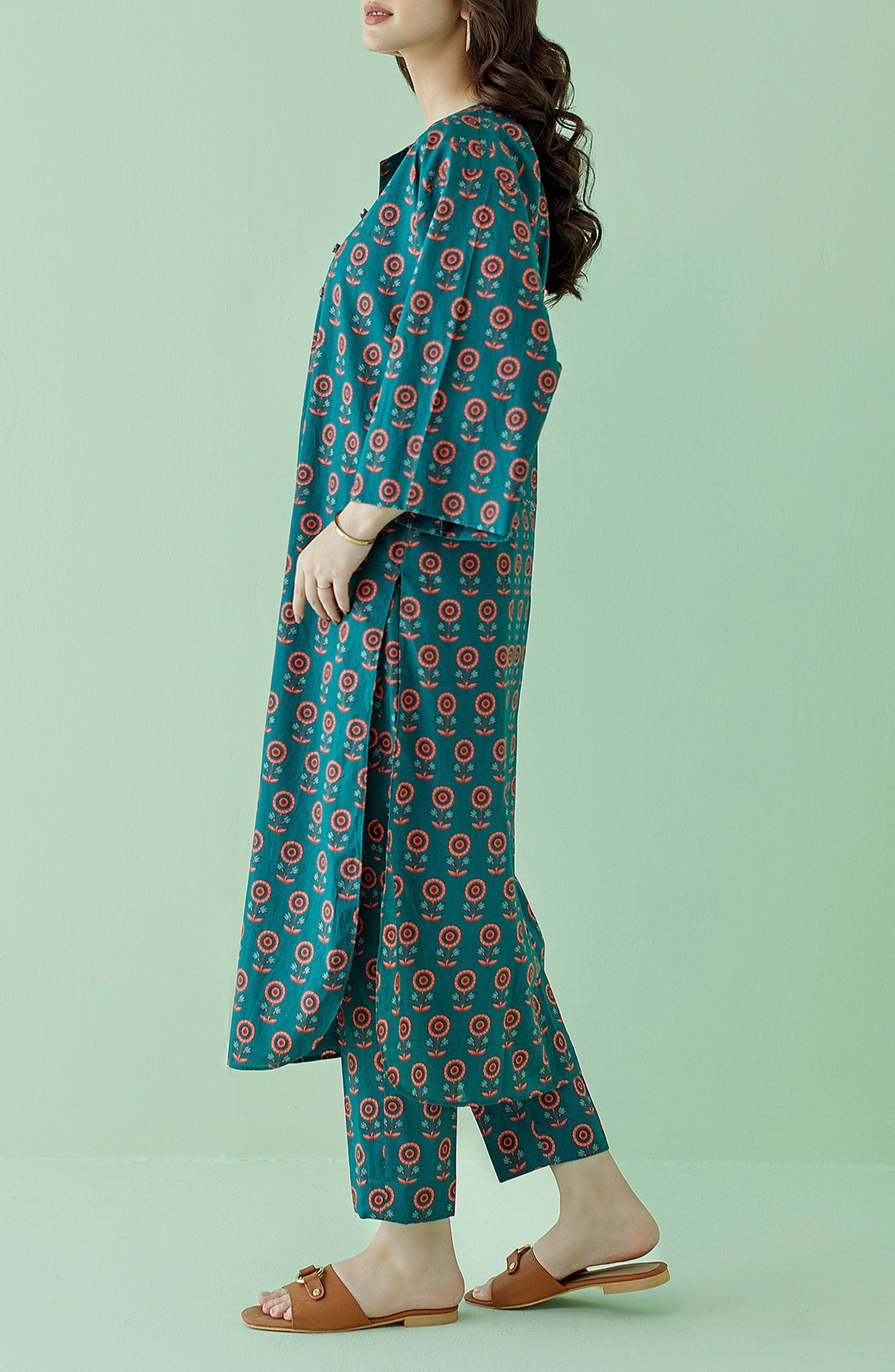 NRDS-23-165/U GREEN LAWN Women UNSTITCHED SHIRT PANTS