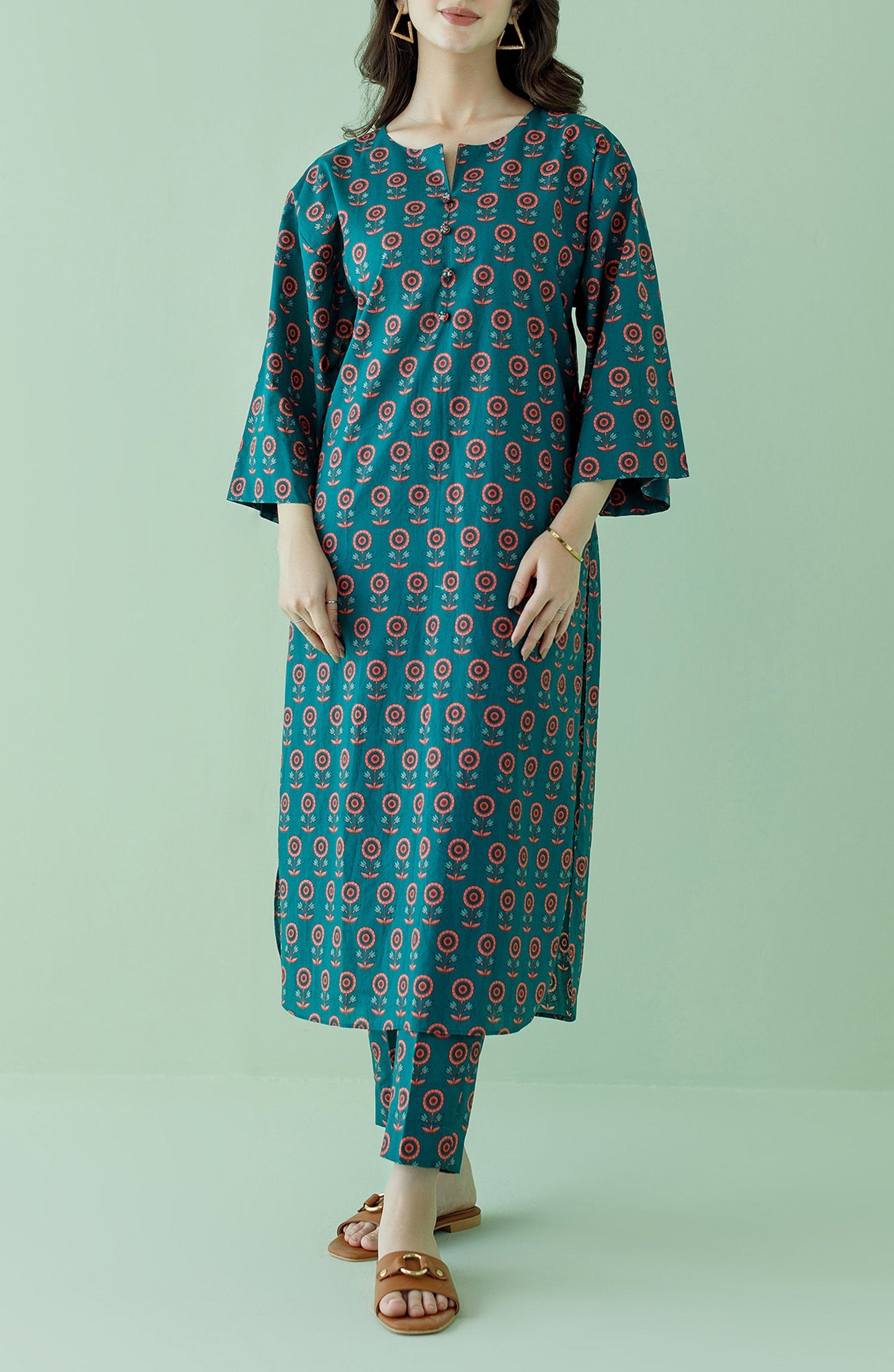 NRDS-23-165/U GREEN LAWN Women UNSTITCHED SHIRT PANTS