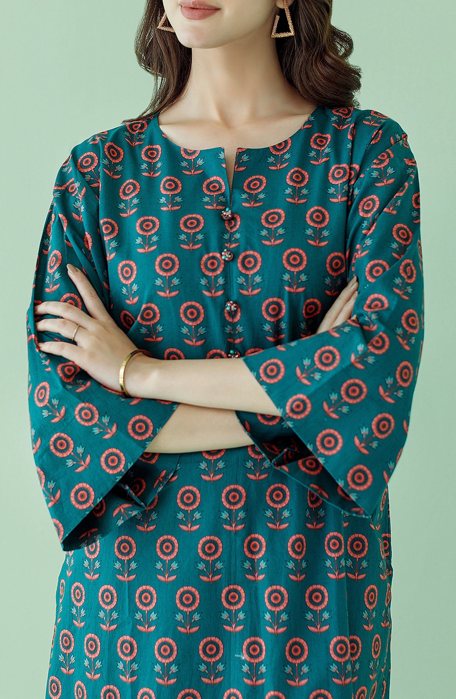 NRDS-23-165/U GREEN LAWN Women UNSTITCHED SHIRT PANTS