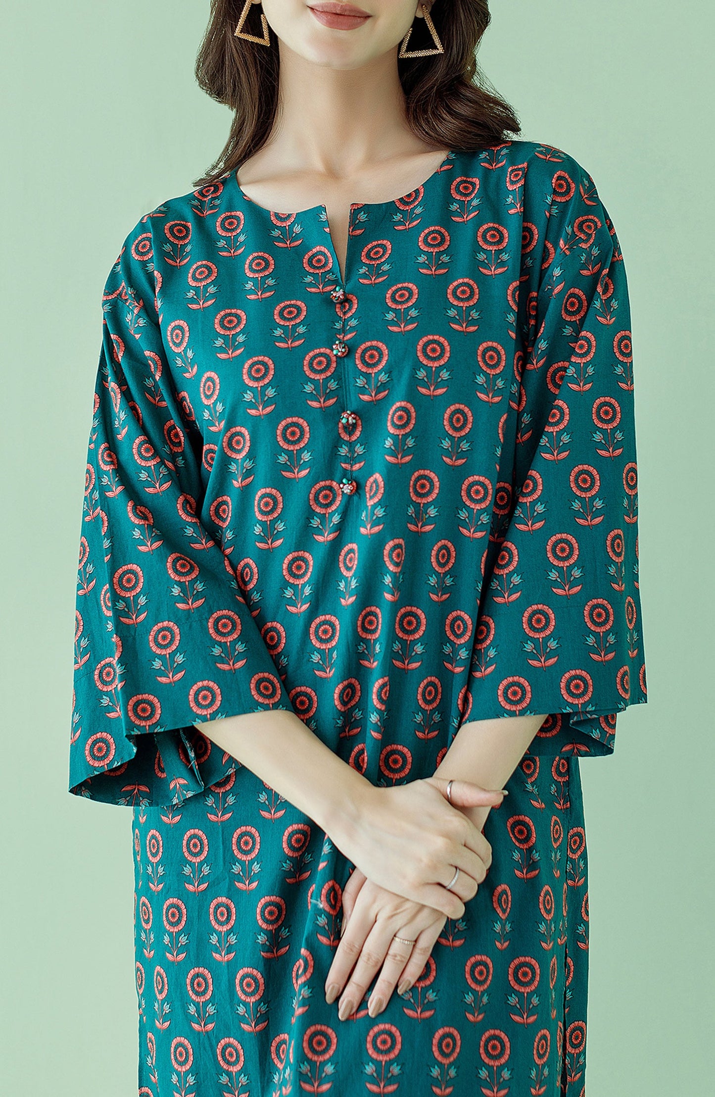 NRDS-23-165/U GREEN LAWN Women UNSTITCHED SHIRT PANTS