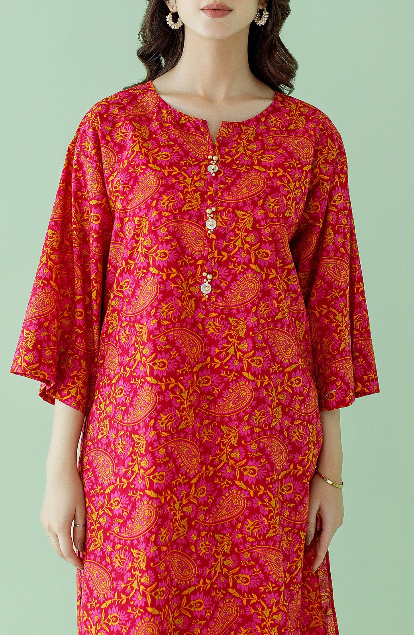 NRDS-23-164/U RED LAWN Women UNSTITCHED SHIRT PANTS