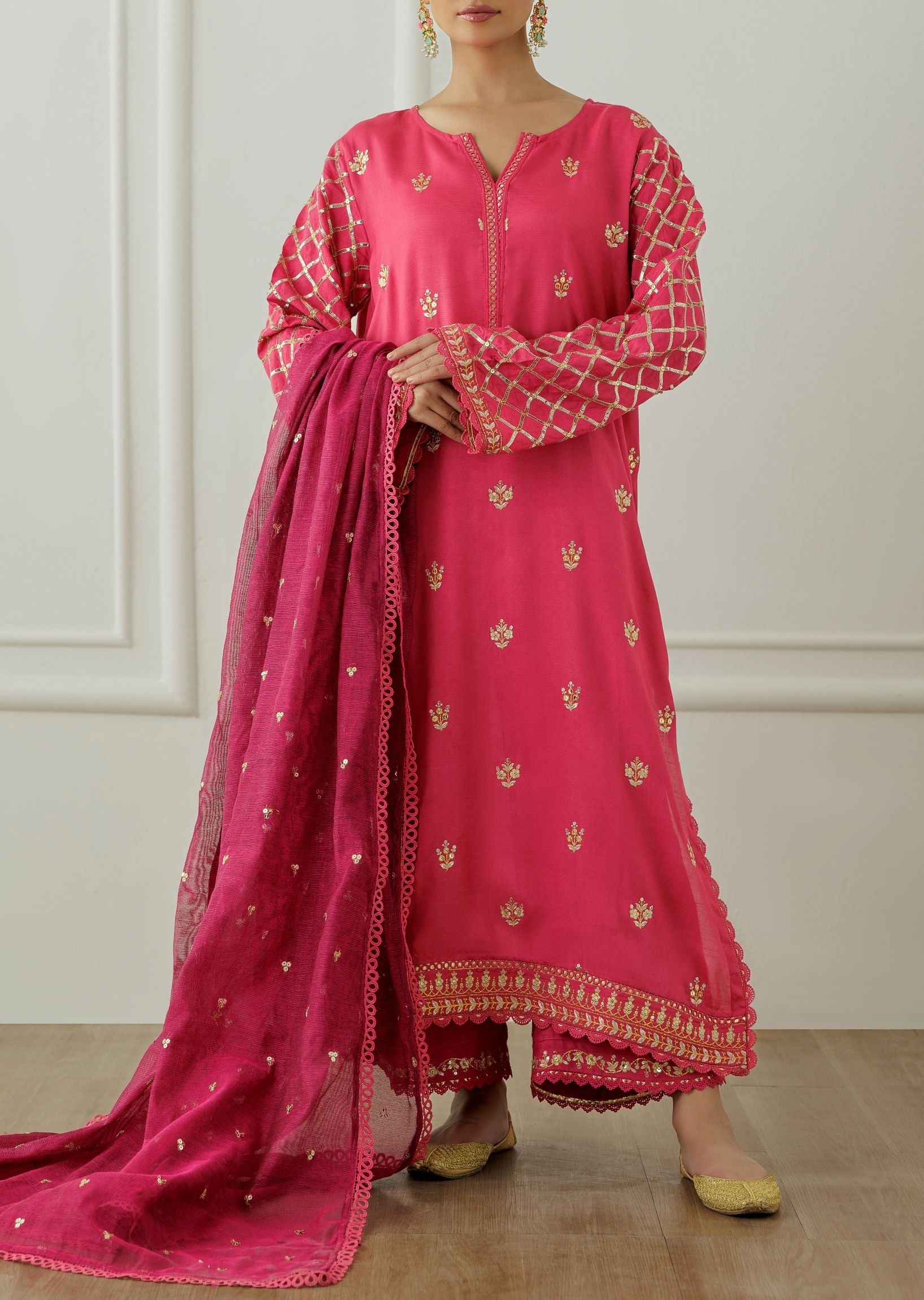 Stitched Luxury Lawn Festive Formal Shirt & Pant - 3 Piece - NF-SDT-23-029