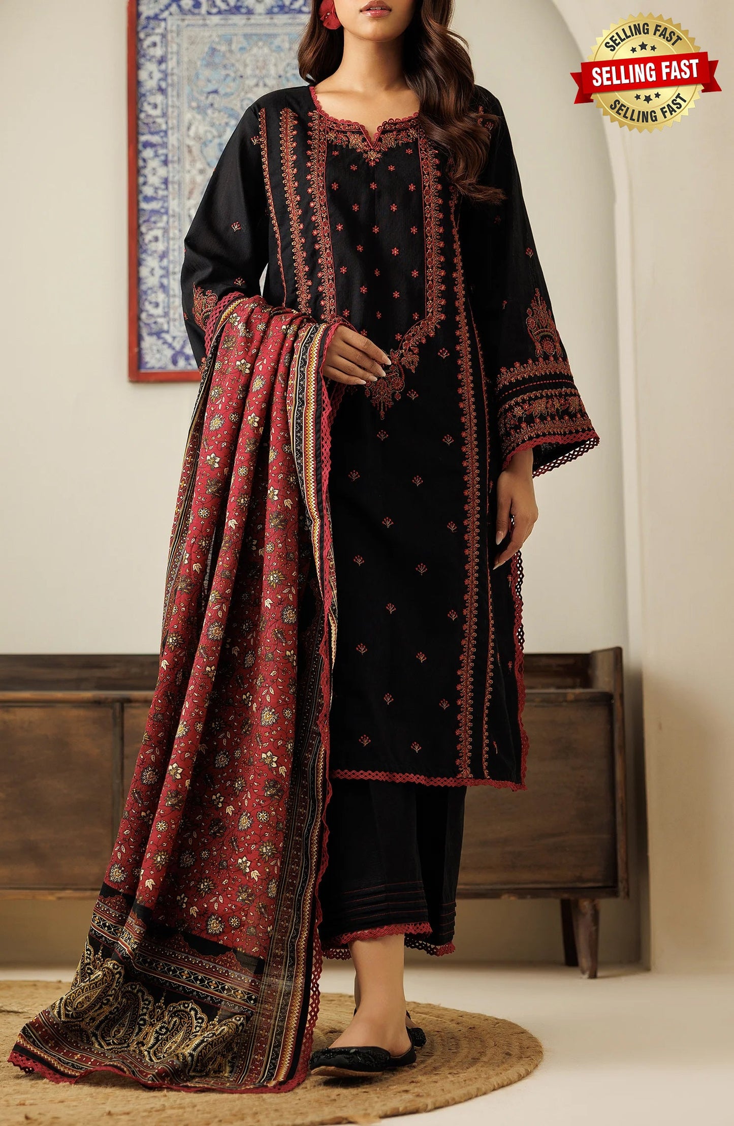 Unstitched | 3 Piece | Embroidered Khaddar | OTL-24-244
