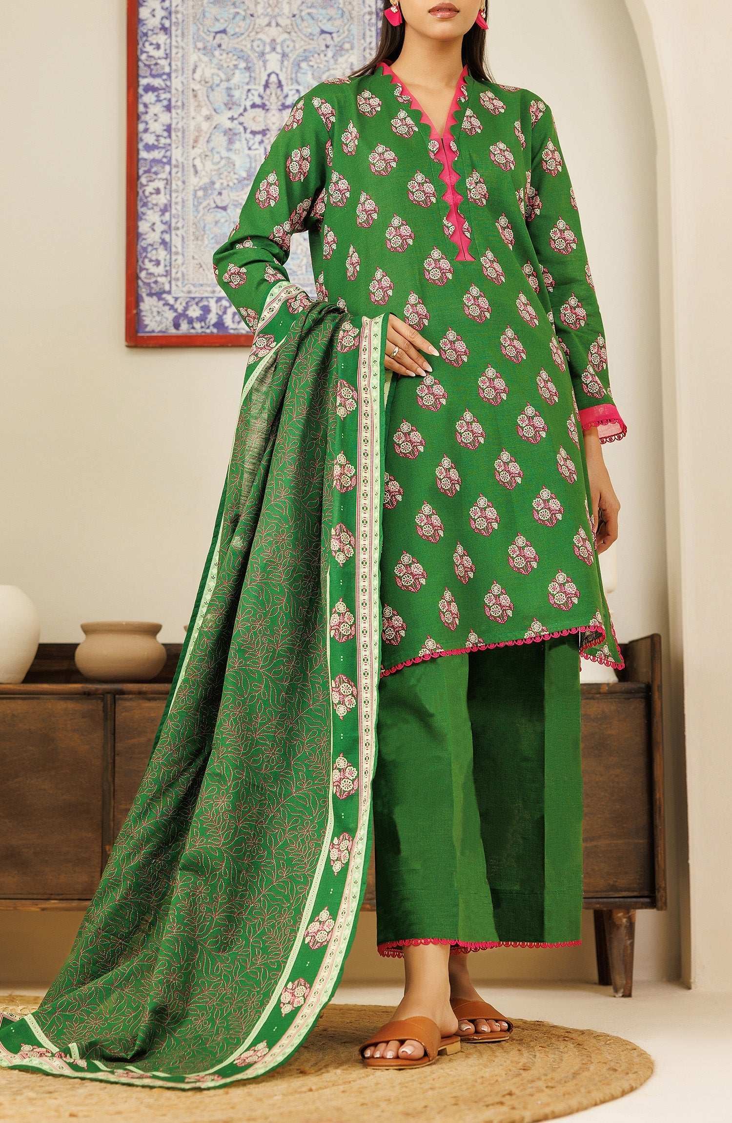 Stitched | 3 Piece | Printed Khaddar | OTL-24-379