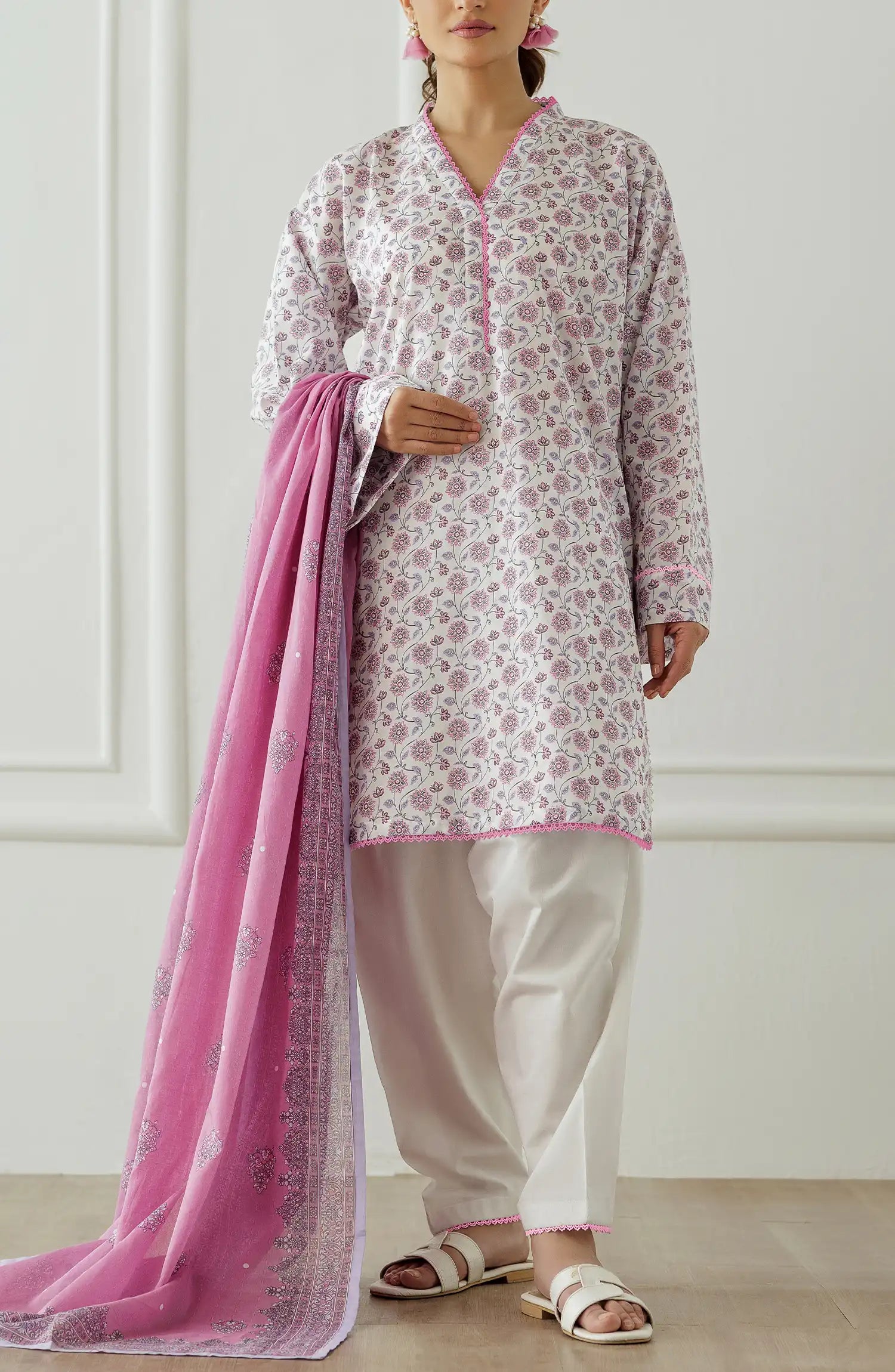 Stitched Printed Shirt Dupatta & Pant - 3 Piece - OTL-25-001