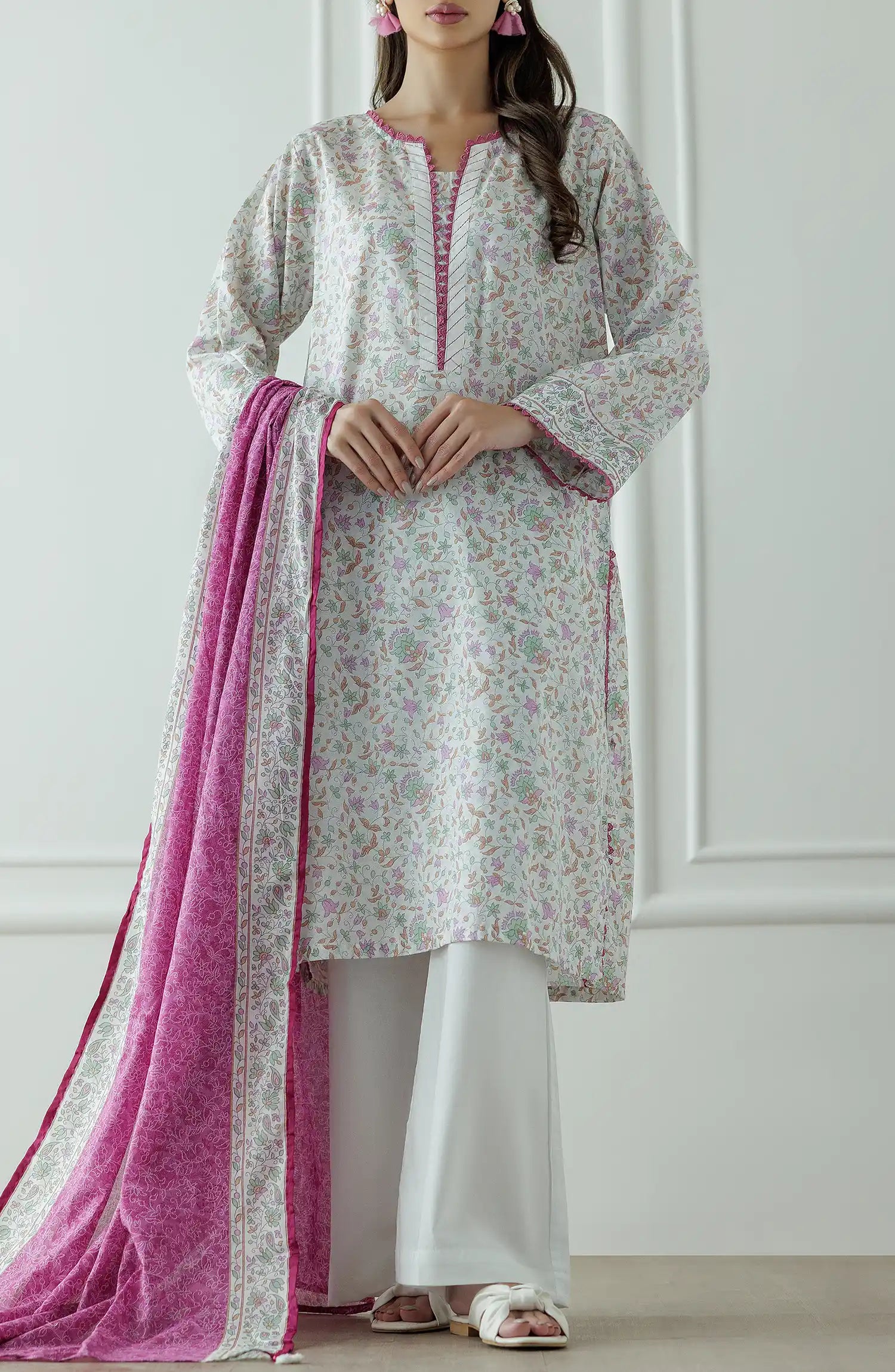 Stitched Printed Shirt Dupatta & Pant - 3 Piece - OTL-25-016/S2
