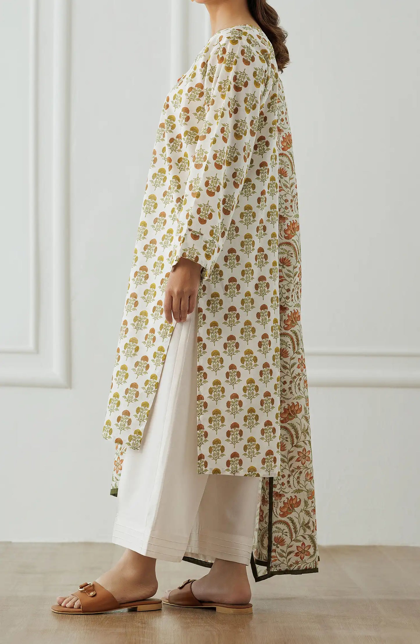 Stitched Printed Shirt Dupatta & Pant - 3 Piece - OTL-25-405