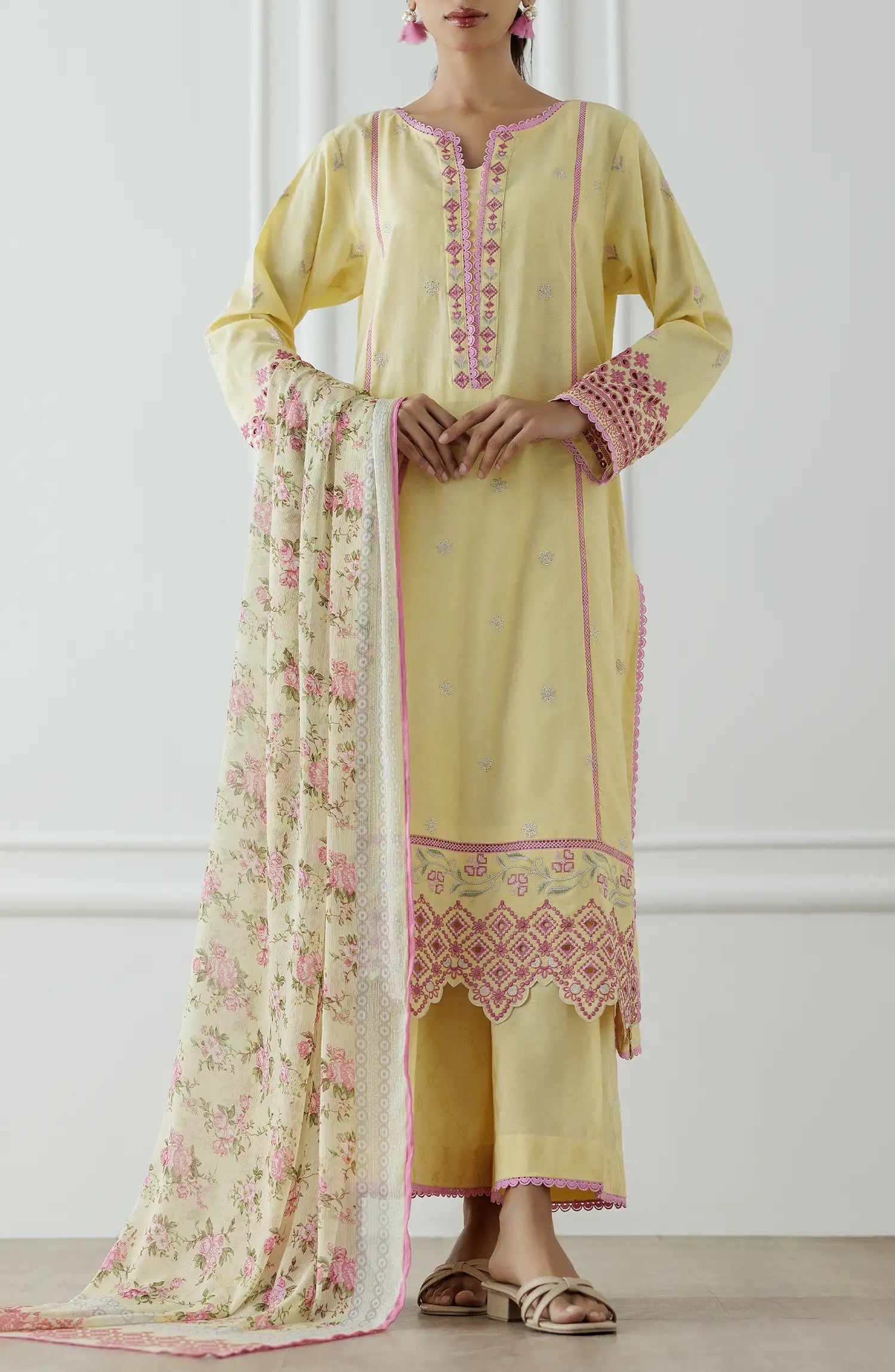 Stitched Luxury Lawn Festive Formal Shirt & Pant - 3 Piece - WRCJ25S-3001