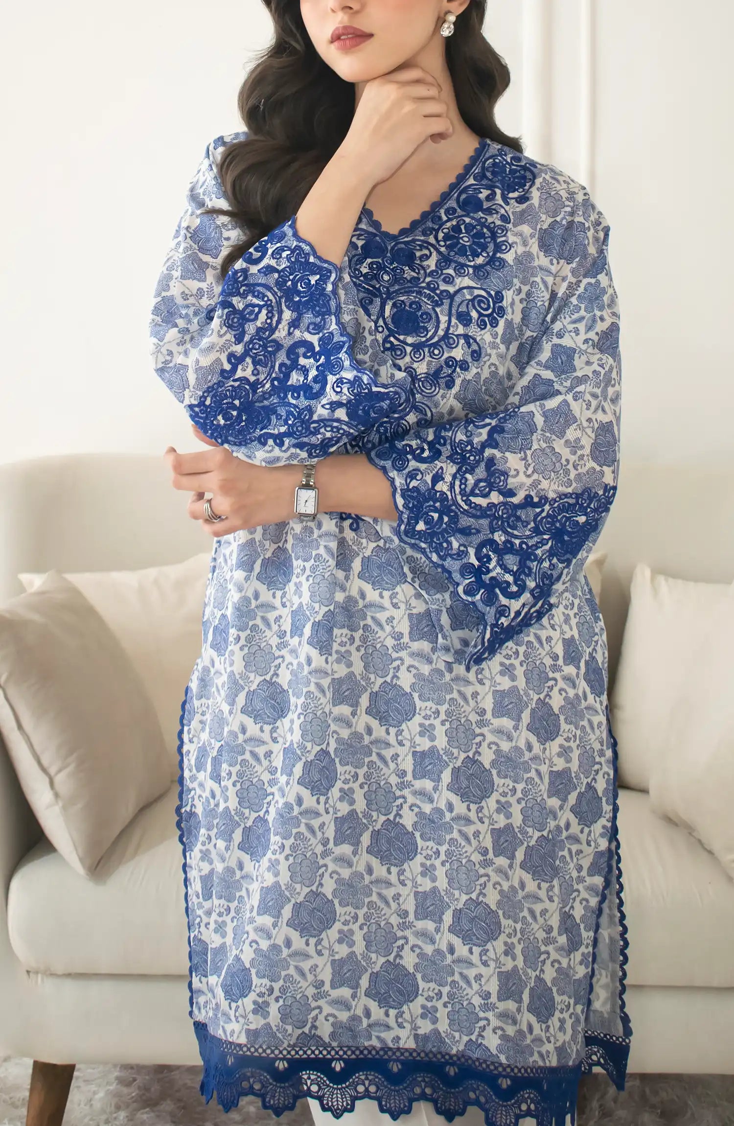 Stitched Luxury Premium Embroidered 1 Piece - WRFC24S-1002