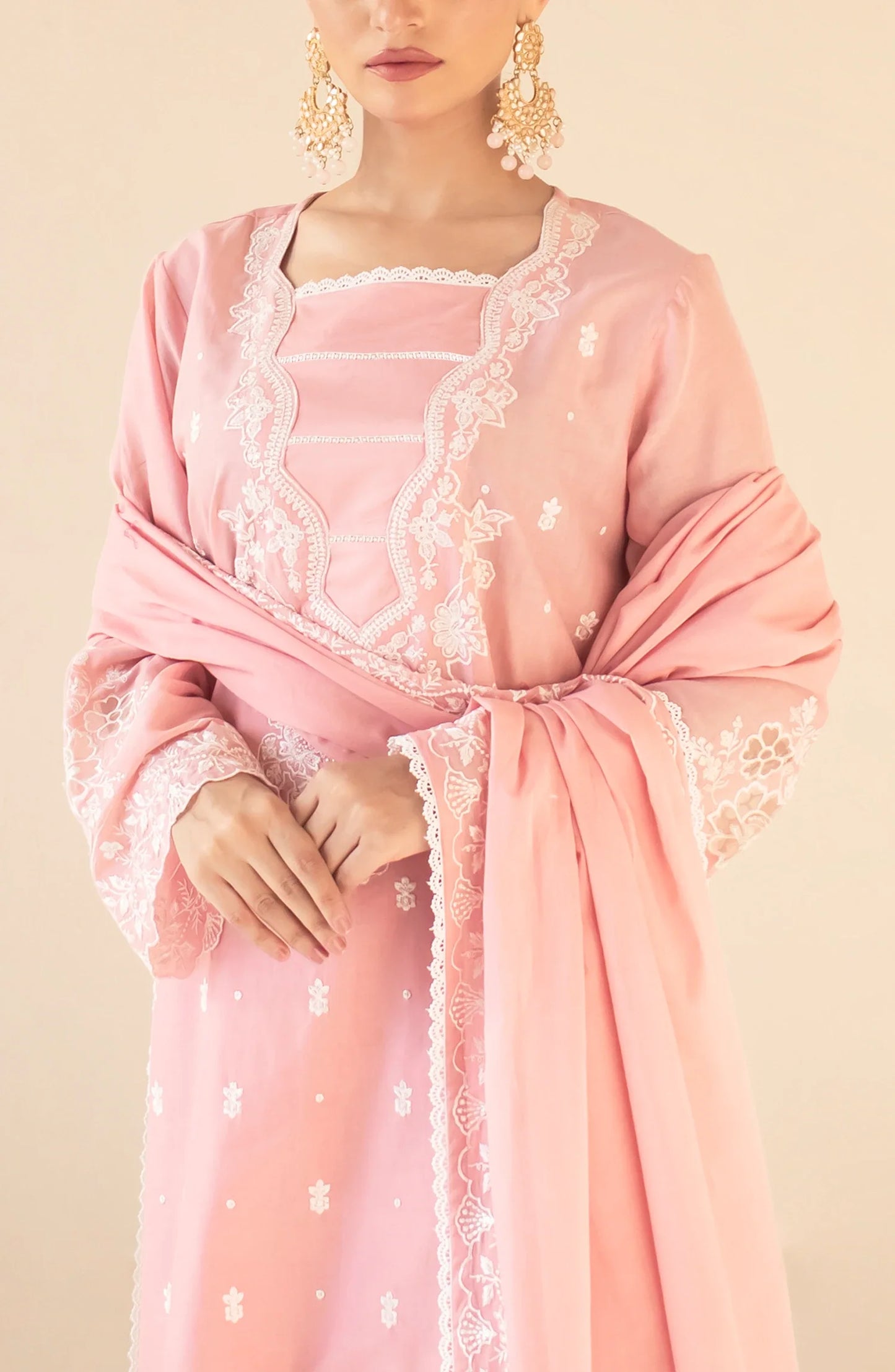 Unstitched Chikankari Shirt Dupatta & Pant - 3 Piece - WRFC25S-3004